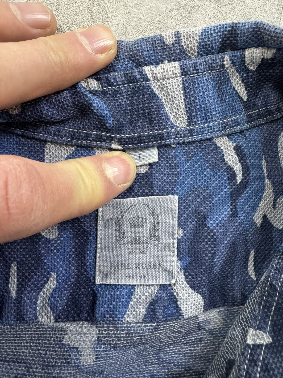 Japanese Brand × Paulrose Paul Rosen Shirt long sleeve Camouflage Military Army Blue Size US L / EU 52-54 / 3 - 3 Thumbnail