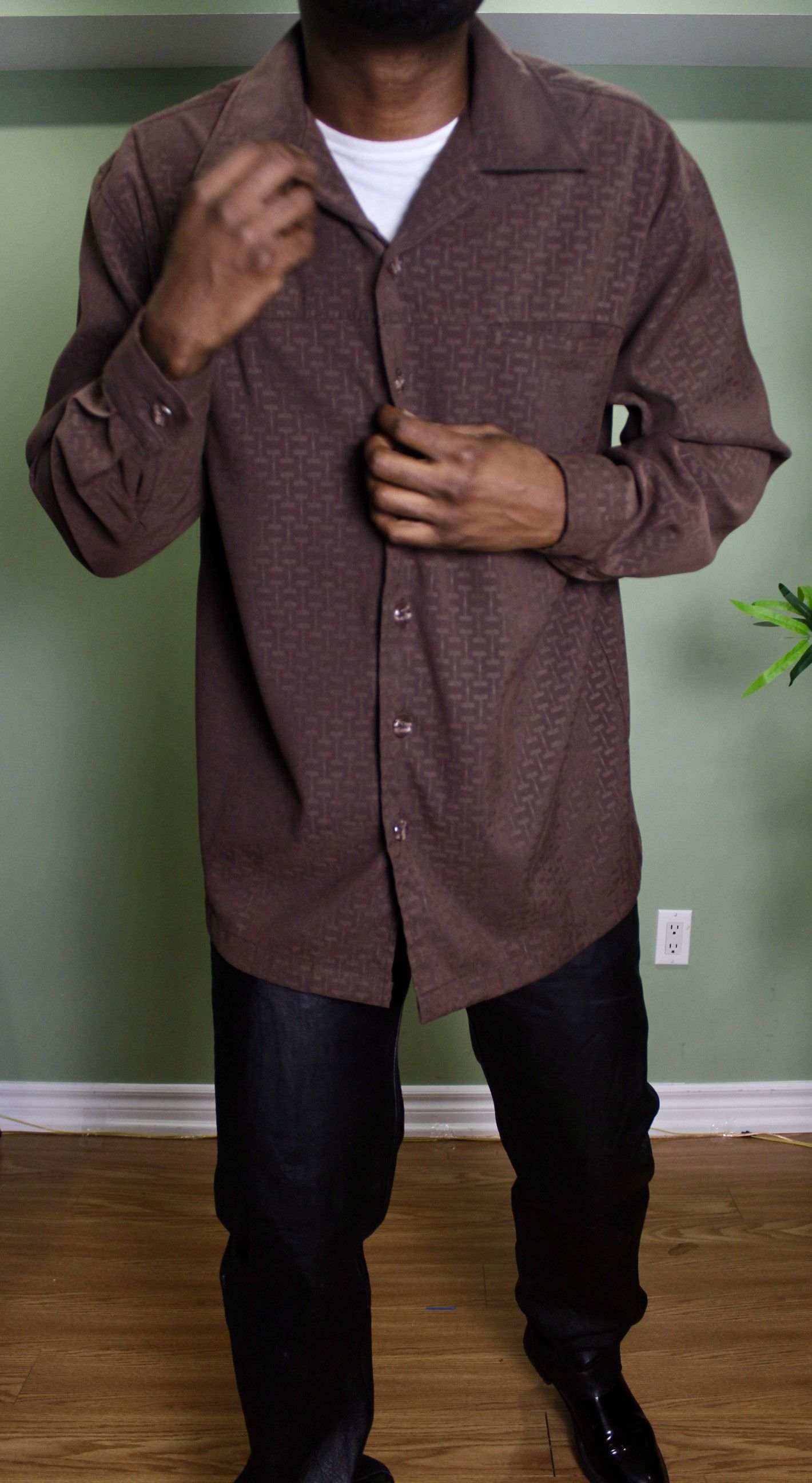 Vintage Vintage 1990s Button Up Shirt Size US XL / EU 56 / 4 - 1 Thumbnail