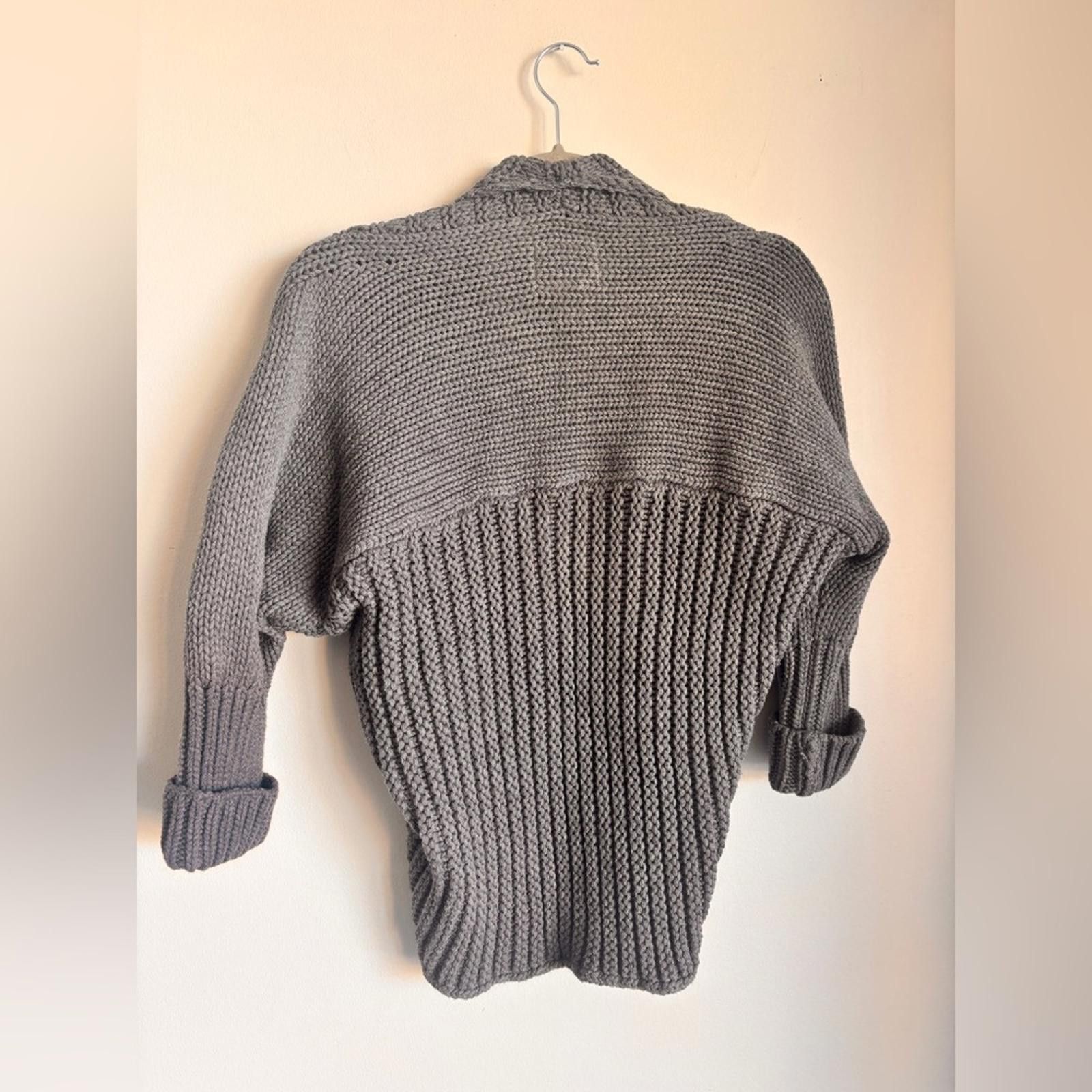 Designer Gray Knit Sweater by Size L / US 10 / IT 46 - 2 Thumbnail