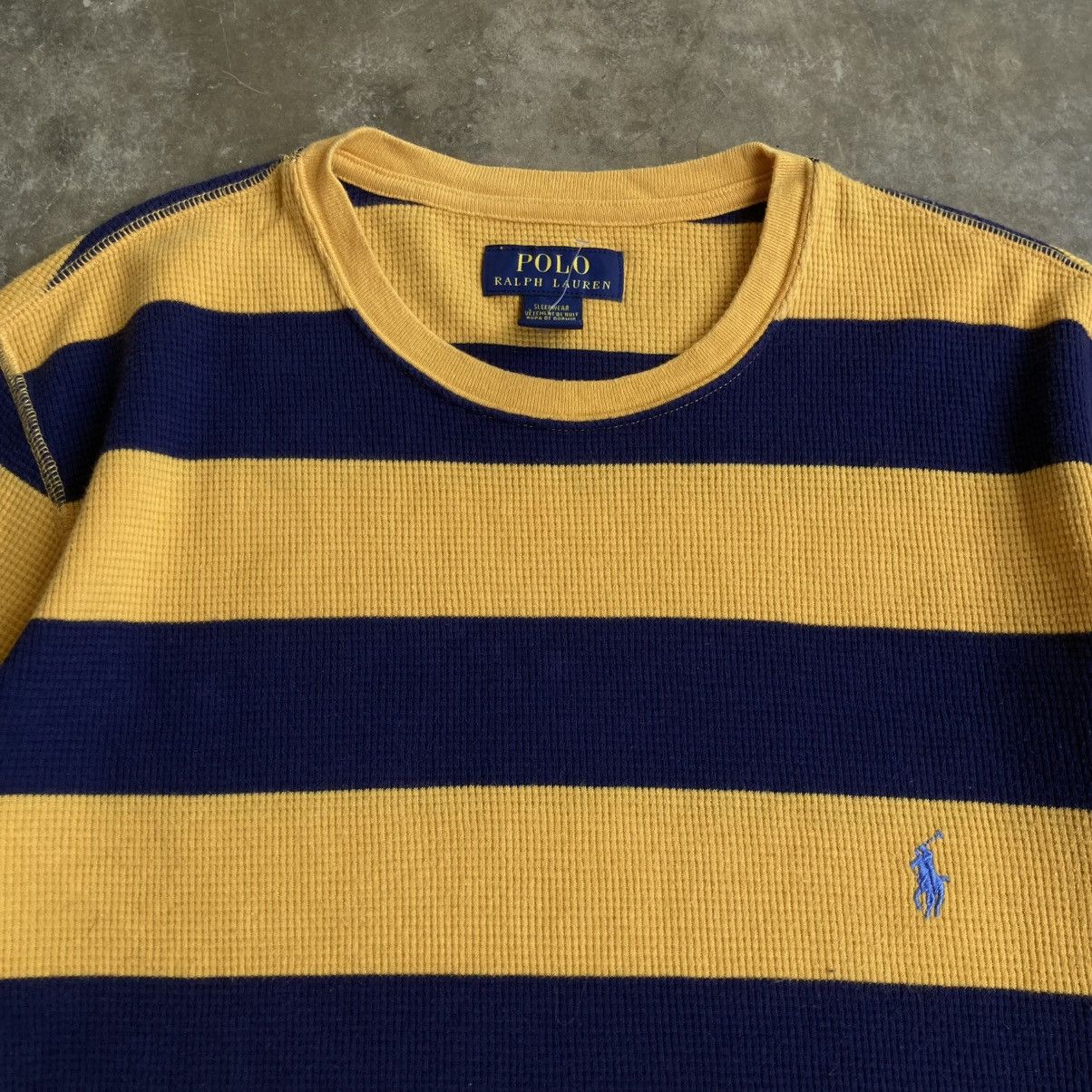 Polo Ralph Lauren Vintage Polo Ralph Lauren Thermal Waffle Striped Longslevee Size US M / EU 48-50 / 2 - 5 Thumbnail