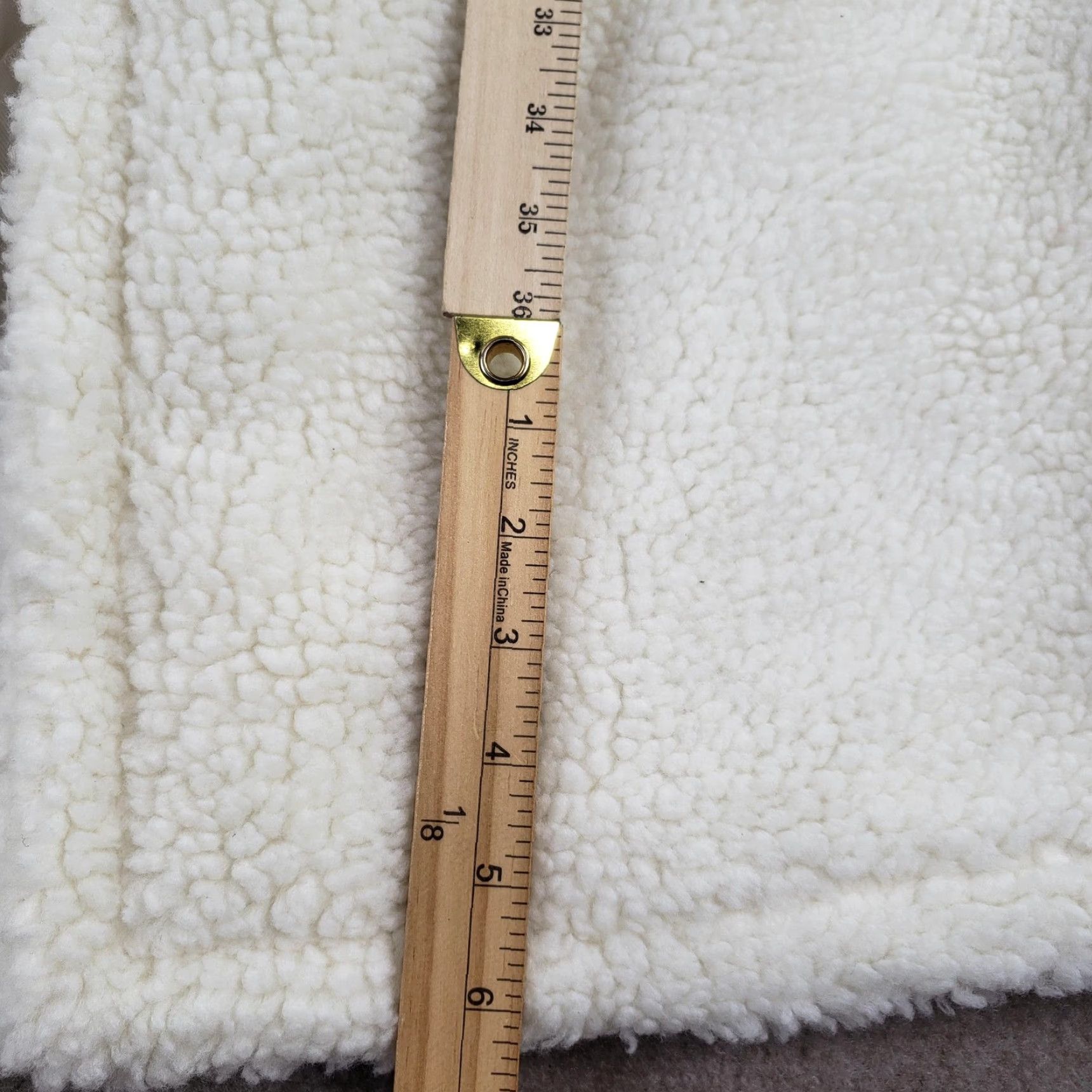 Fabletics Fabletics Coat Womens Large White Long Sherpa Teddy Fleece Lined Jacket Size L / US 10 / IT 46 - 4 Thumbnail