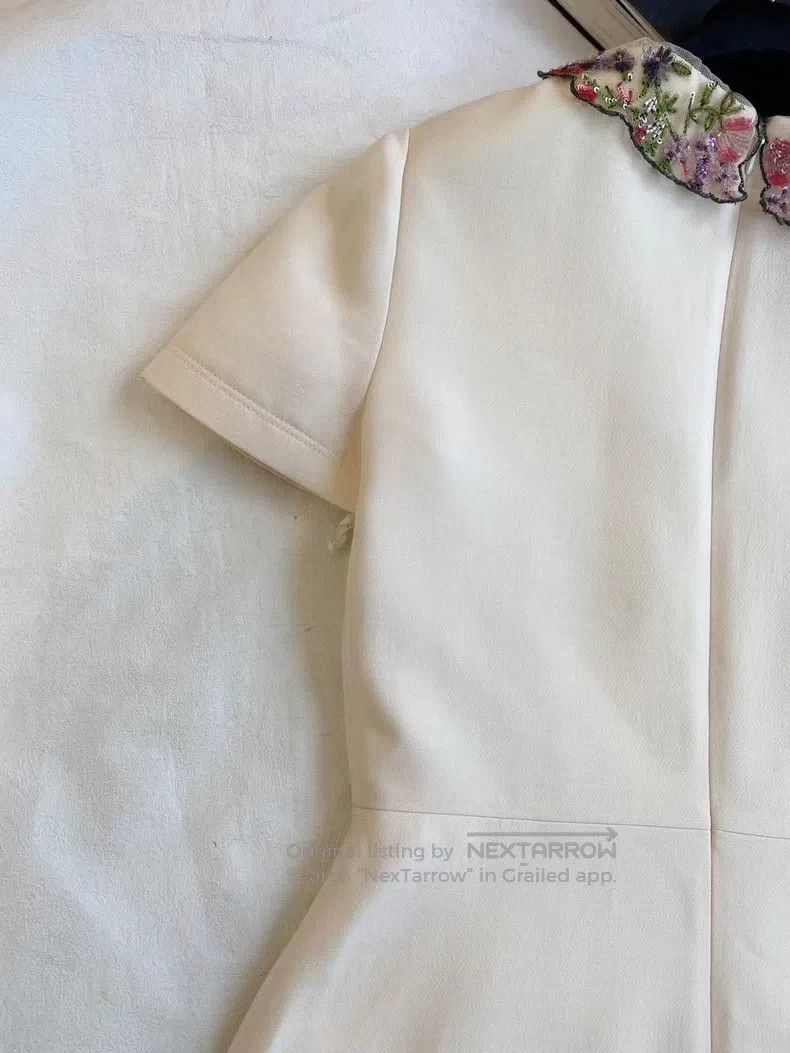 Valentino Valentino Heavy beaded embroidery doll collar short sleeve Size L / US 10 / IT 46 - 5 Thumbnail