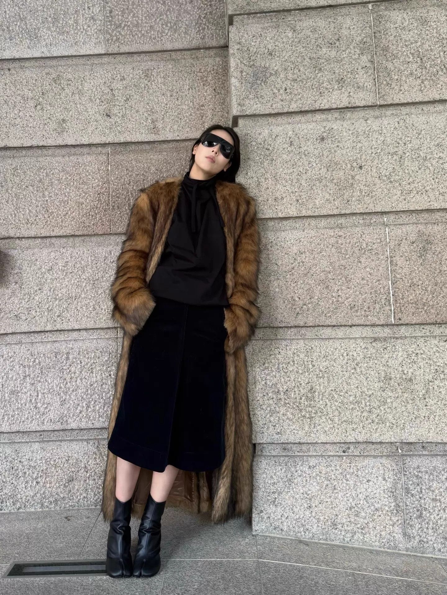 Other hed mayner eco fur long coat XS back slit like new Size XS / US 0-2 / IT 36-38 - 5 Thumbnail