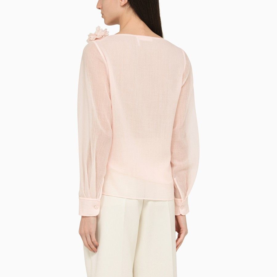 Chloe o1d2blof0824 Wool Blouses in Light Pink Size S / US 4 / IT 40 - 3 Thumbnail