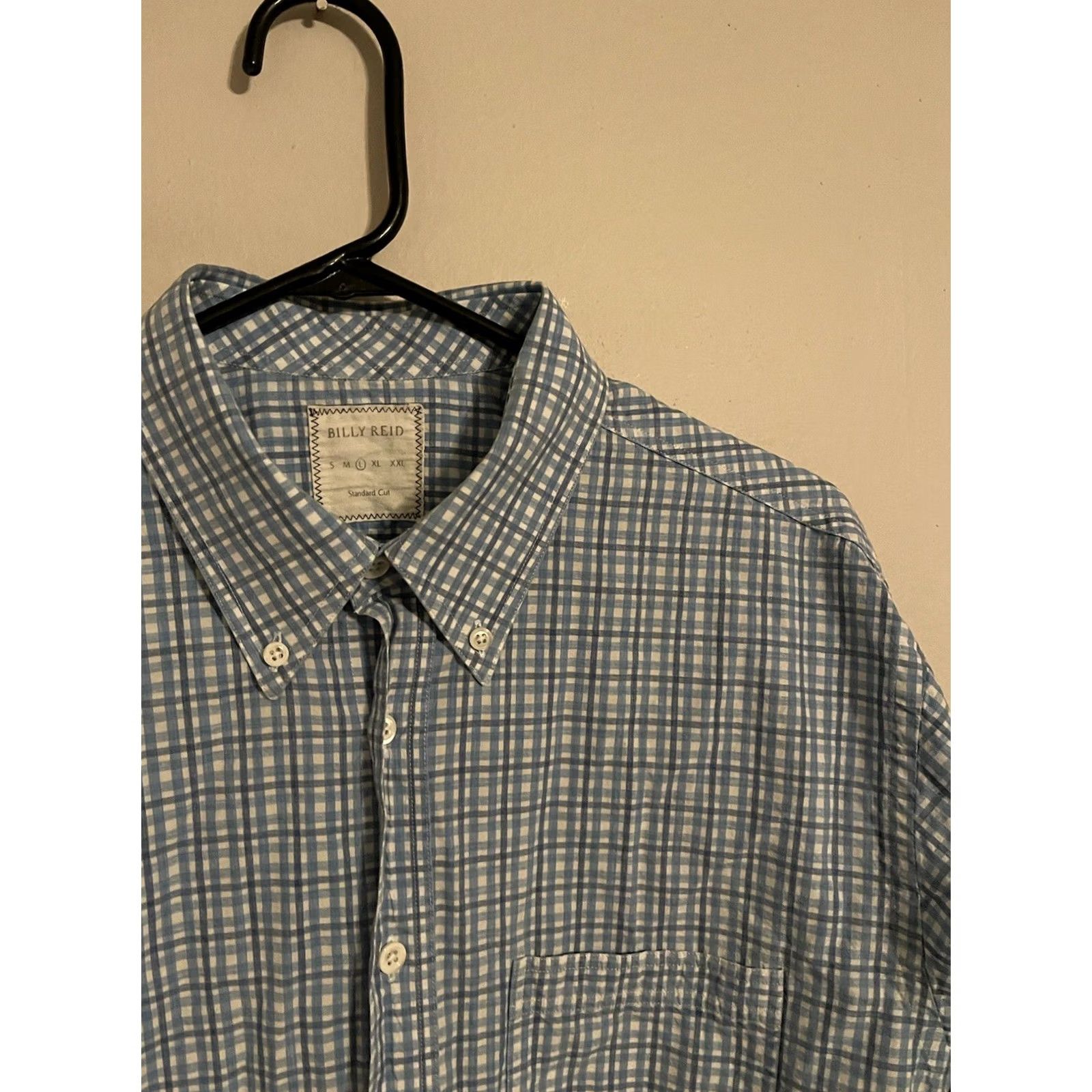 Billy Reid Billy Reid Shirt Blue Plaid Standard Cut Button Up Casual L/S Italy Men's Large Size US L / EU 52-54 / 3 - 2 Thumbnail