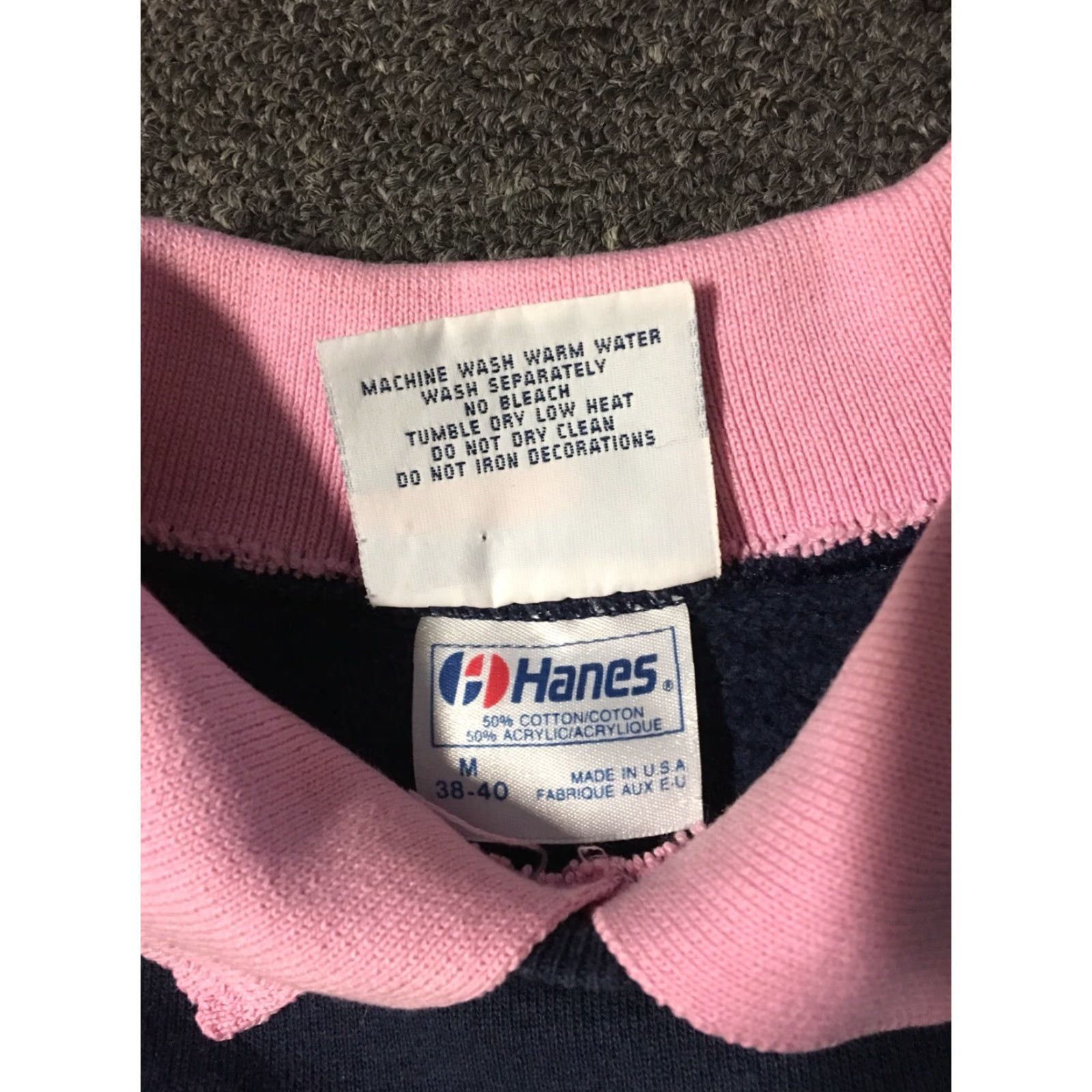 Vintage VINTAGE Morning Sun Heart Collared Sweatshirt M Navy/Blue 80s 90s Grunge Love USA Sports Baseball Basketball Hip Hop Retro College Nautical Flower Size US M / EU 48-50 / 2 - 5 Thumbnail
