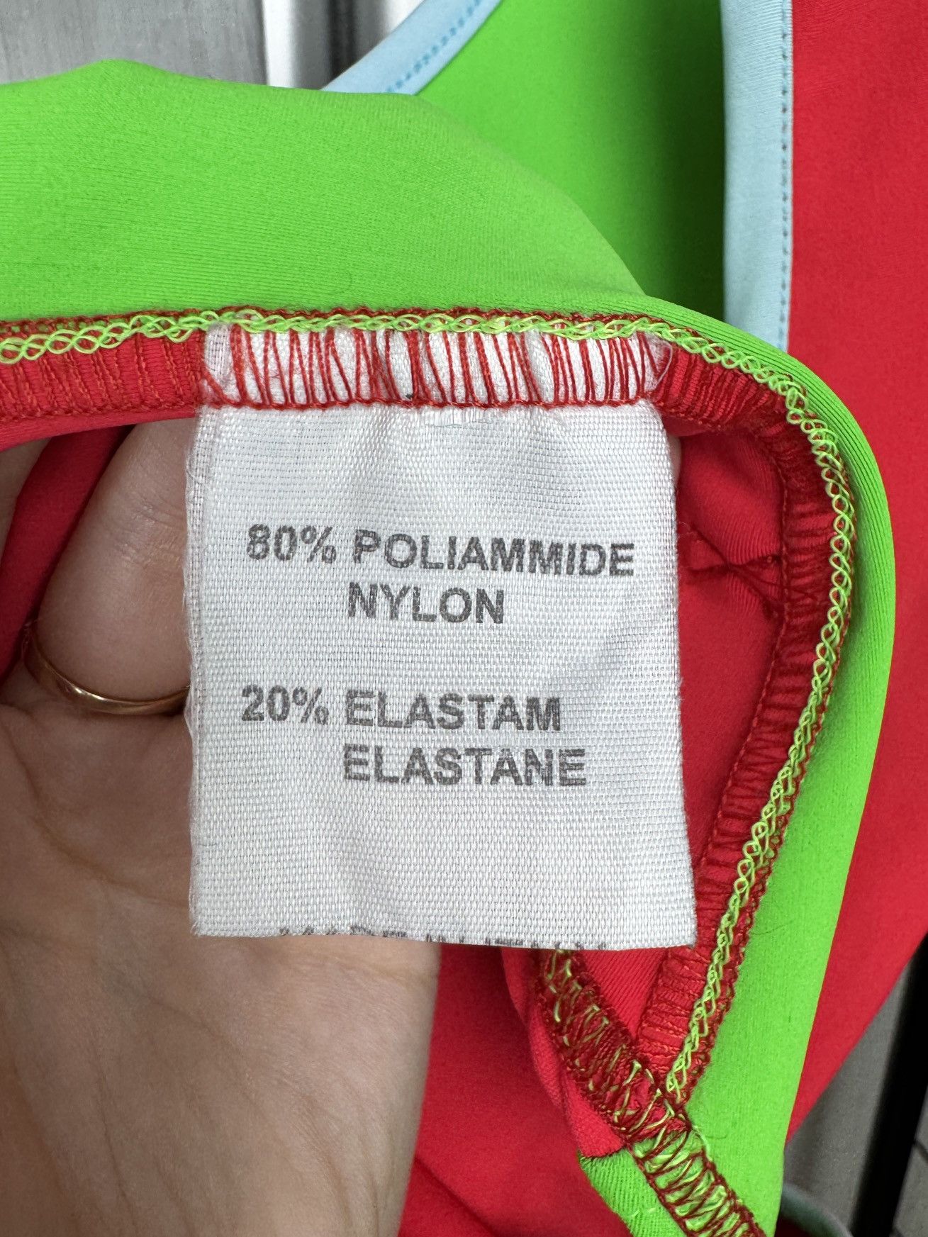 W&LT W&LT Walter van Beirendonck 90s vintage swimsuit green red Size S / US 4 / IT 40 - 9 Thumbnail