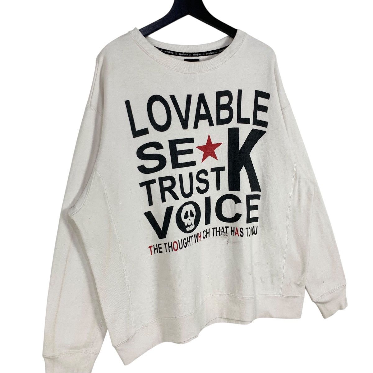 If Six Was Nine Vintage Scultura Wear Sweatshirt Lovable Spell Out Rock Punk Size US L / EU 52-54 / 3 - 2 Thumbnail