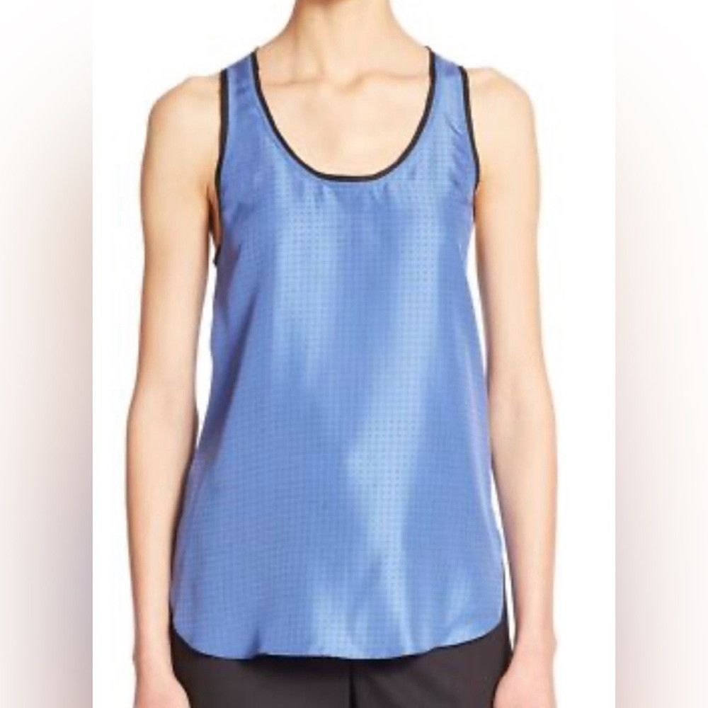 Rag & Bone Rag & Bone Perforated Blue Tank with Black Trim Size M / US 6-8 / IT 42-44 - 1 Thumbnail