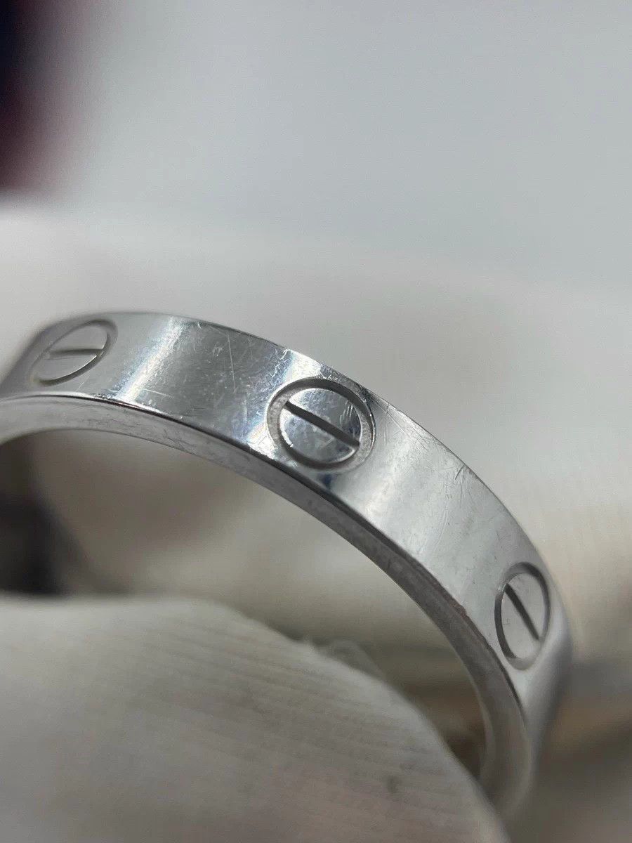Cartier Cartier 18 White Gold Love Narrow 0.26ct Diamond Ring 56 Size ONE SIZE - 2 Thumbnail