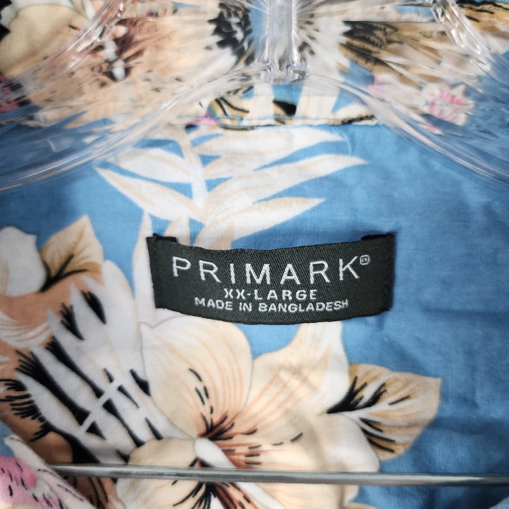 Primark Primark Mens Blue Floral Short Sleeve Hawaiian Button-Up Size 2XL Size US 39 - 4 Thumbnail
