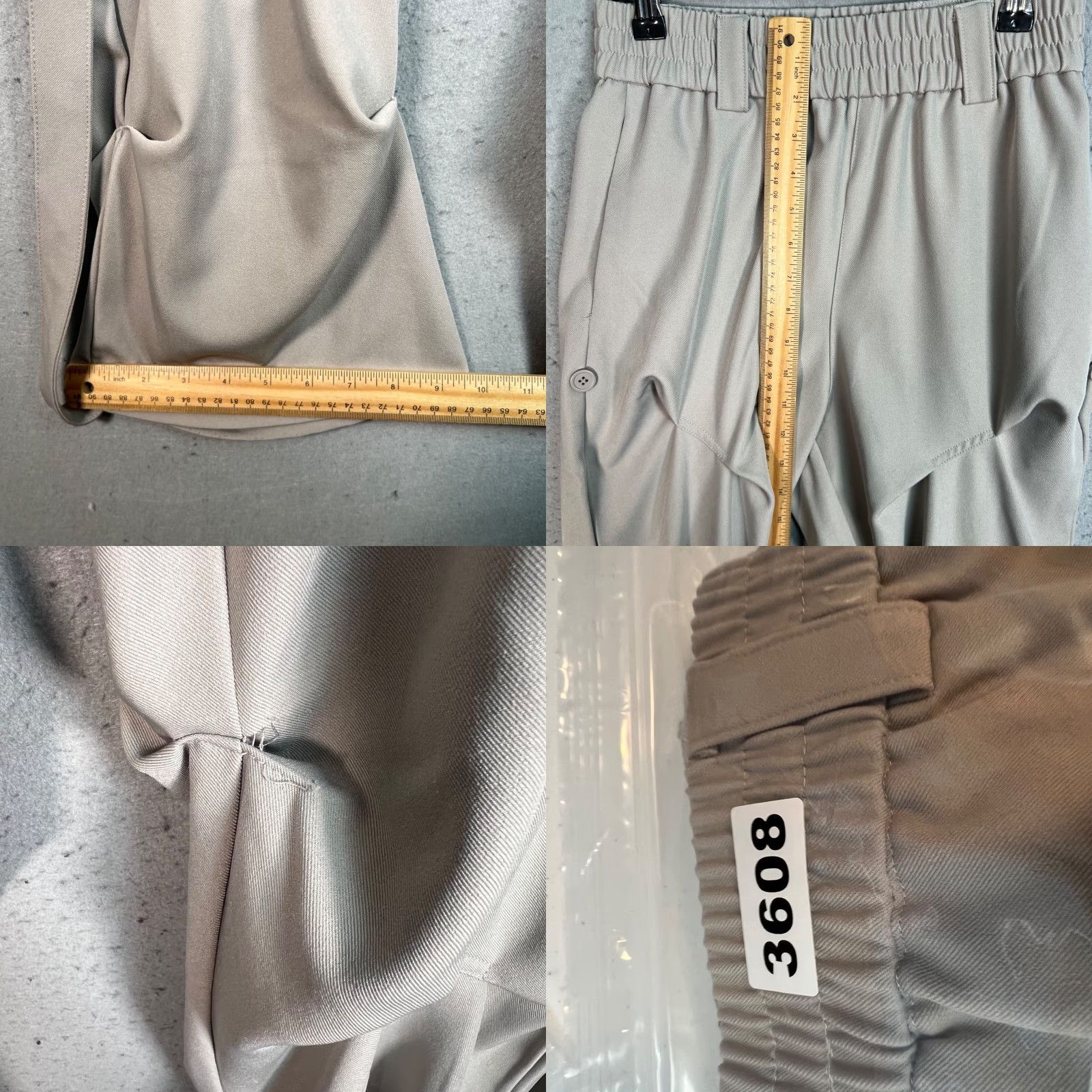 Vintage VINTAGE LOSTCTRL Womens Cargo Pants XS Beige Elastic Waist Pleated Creased Straight 28in Inseam Women Beige Cargo Size 26" / US 2 / IT 38 - 8 Thumbnail