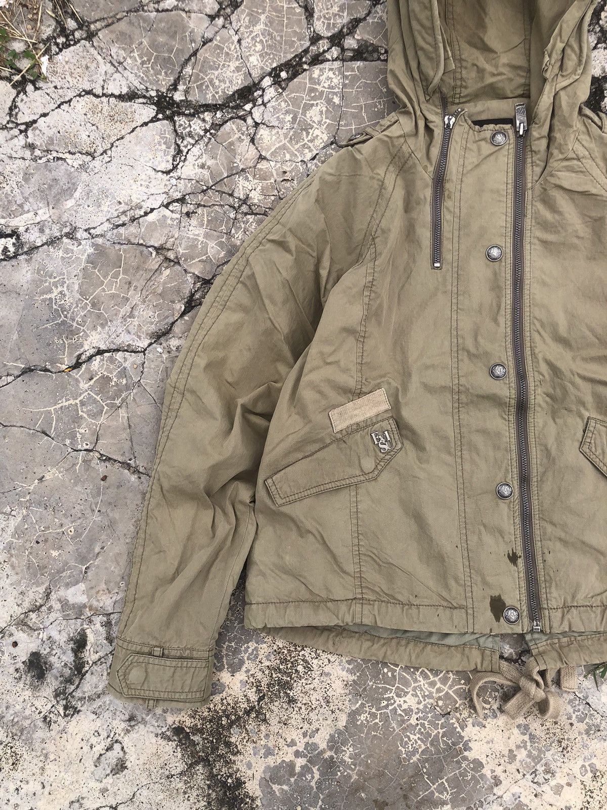 Japanese Brand Vintage Japanese Brands Evisu Military Zipper hoodie Jacket Size L / US 10 / IT 46 - 4 Thumbnail