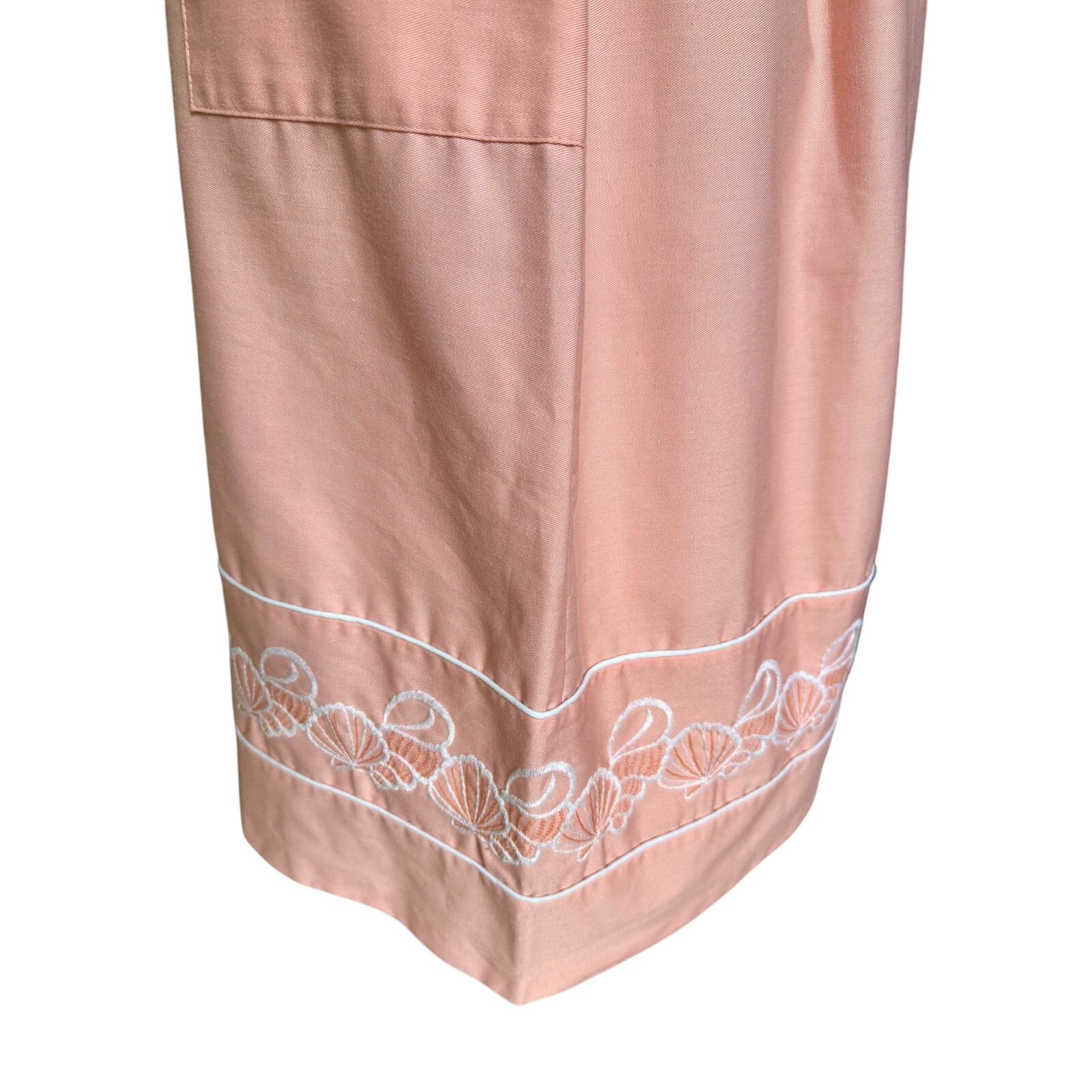 Vintage Vintage 60’s Pink Mermaid seashell Midi Skirt Medium Large Size 32" / US 10 / IT 46 - 2 Thumbnail
