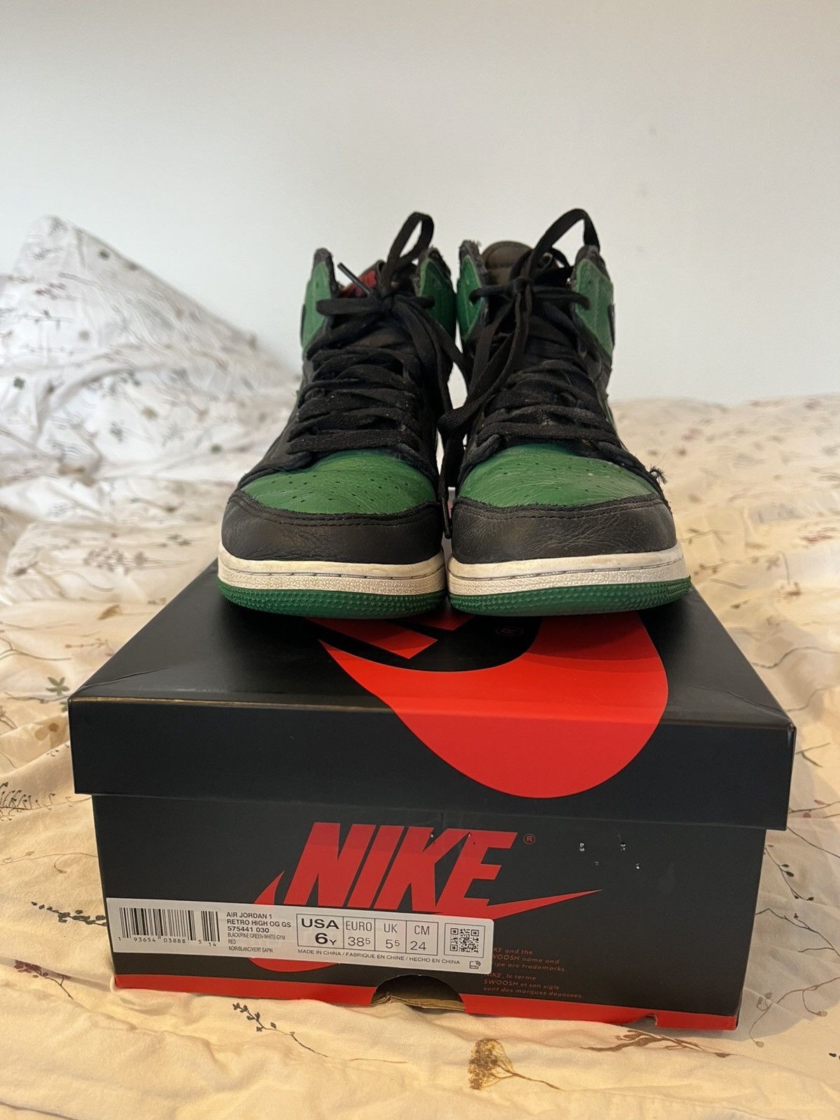 Nike Jordan 1 high pine green🌲 Size US 7.5 / IT 37.5 - 4 Thumbnail