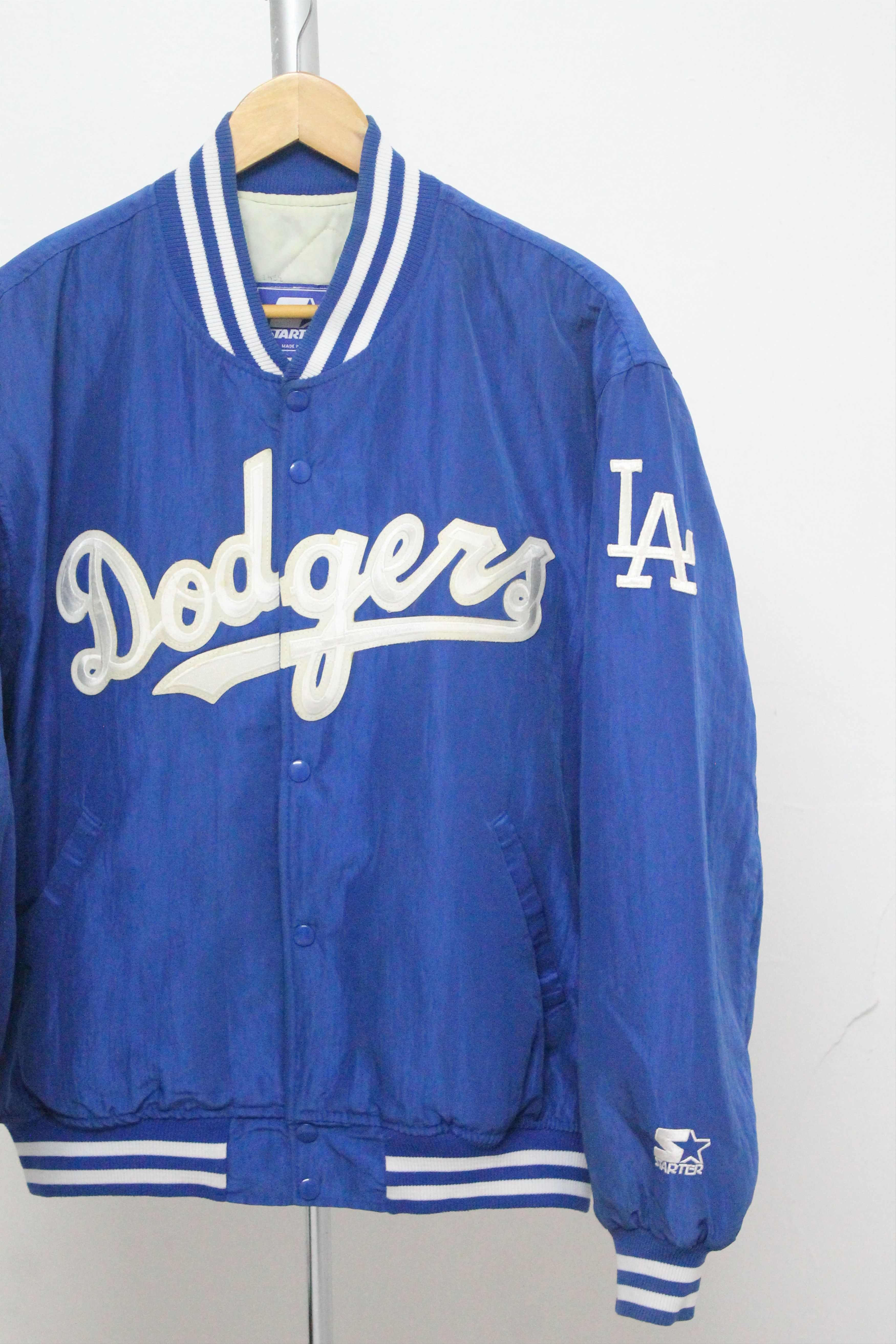 MLB Vintage LA DODGERS Varsity Jacket Made in USA. Size US L / EU 52-54 / 3 - 4 Thumbnail