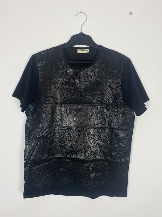 BALENCIAGA MENS T- SHIRT, BLACK, SIZE M