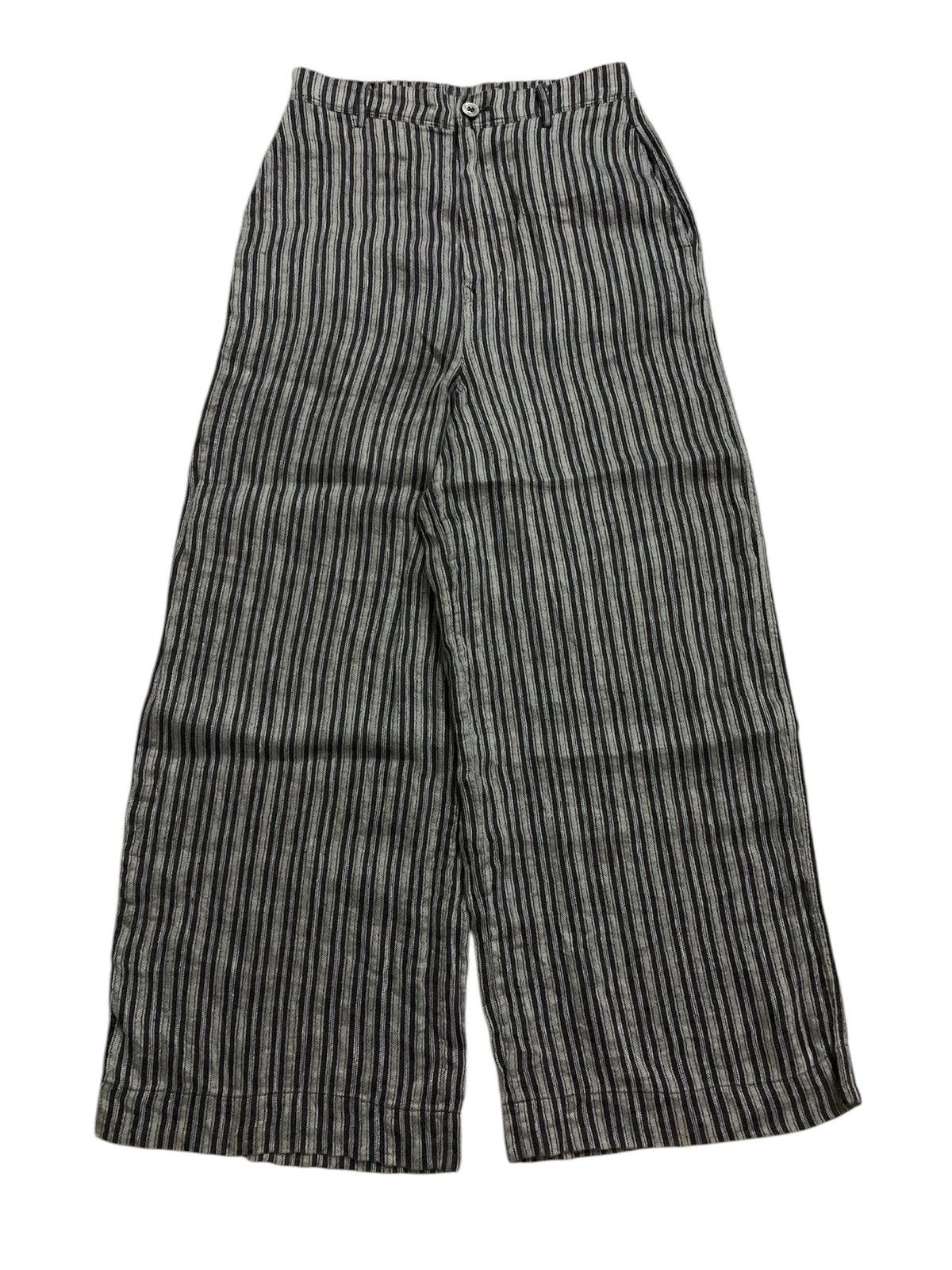 45rpm Vtg 45Rpm Wide Leg Linen Stripe Pant Size 31" - 1 Thumbnail
