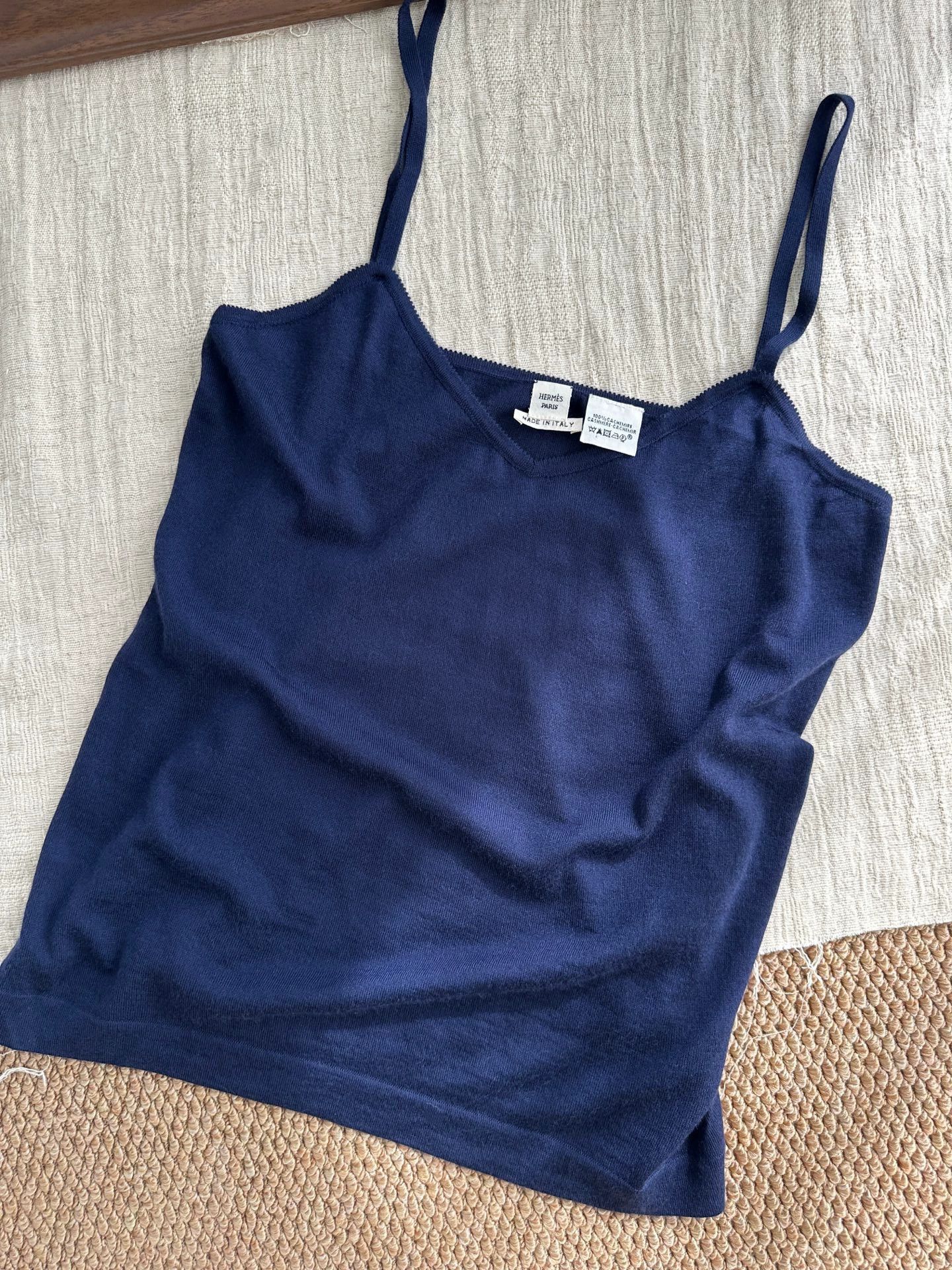 Hermes HERMES JPG Gaultier cashmere cami women's navy blue Size M / US 6-8 / IT 42-44 - 2 Thumbnail