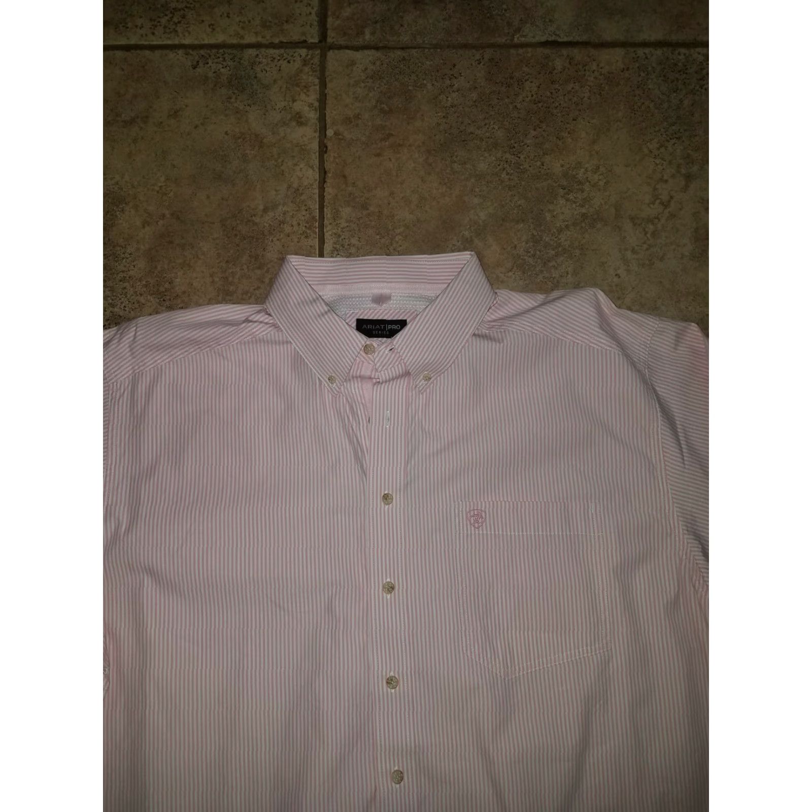 Pinko Stripe Shirt Button-Down Pink Stripe Mens 2XL Long Sleeve NWT Size US XXL / EU 58 / 5 - 2 Thumbnail