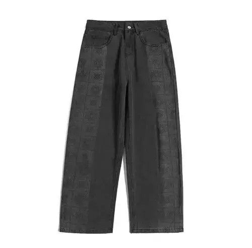 VIBE 20AW Indigo Union Japan Black Denim Bandana Straight Pants Size US 31 - 3 Thumbnail