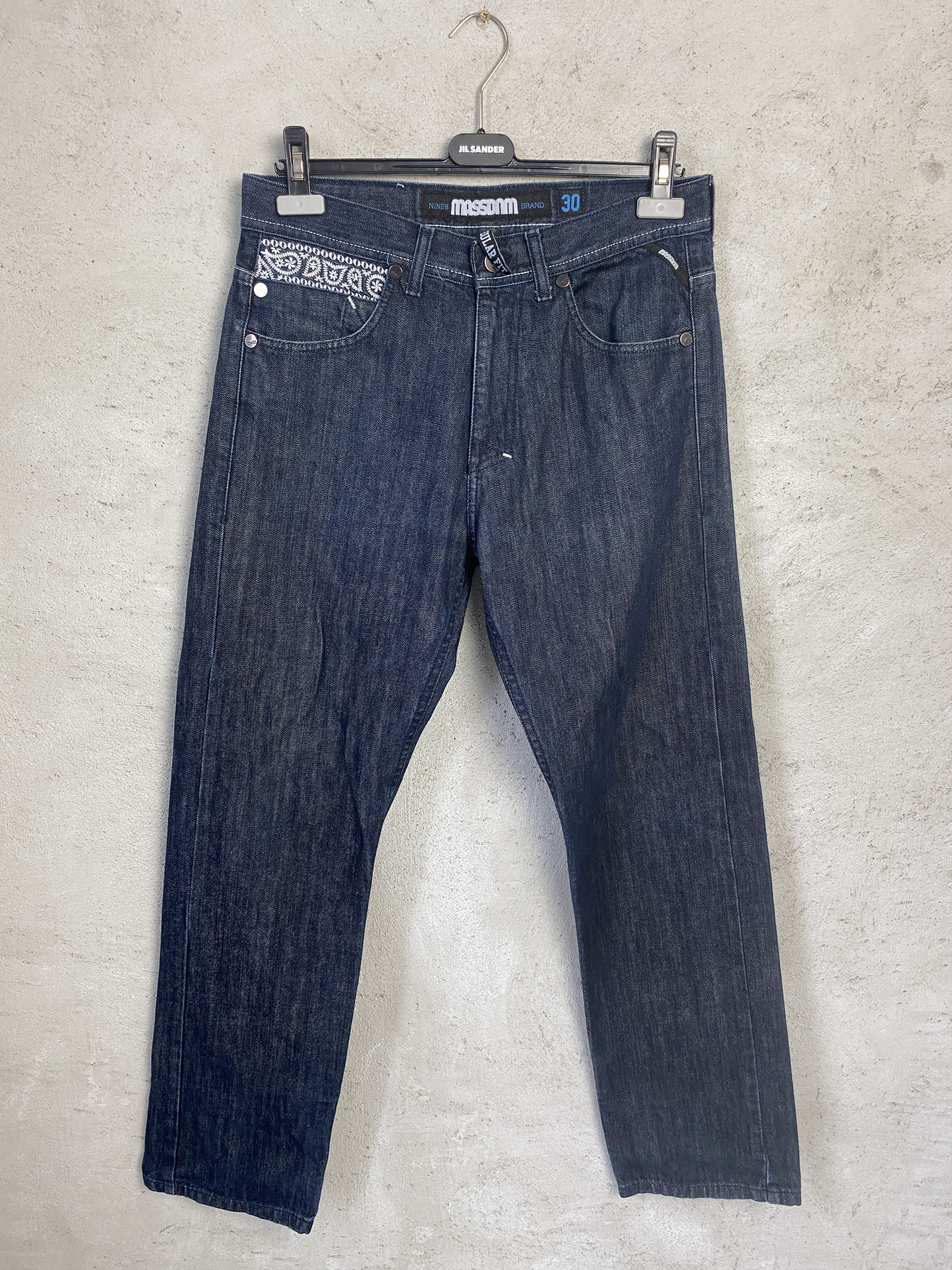 JNCO Mass Denim y2k 00s embroidered denim jeans pants Size US 30 / EU 46 - 2 Thumbnail