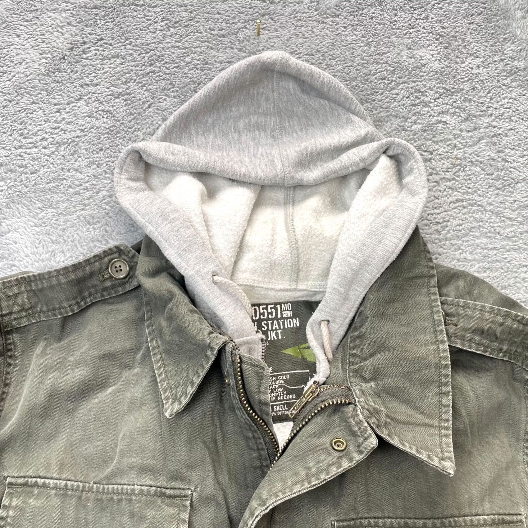 Vintage VTG Military Jacket Mens M Green 2 1n 1 Coat Hooded Utility Field Army Urban URBN STATION Jacket Size US M / EU 48-50 / 2 - 3 Thumbnail