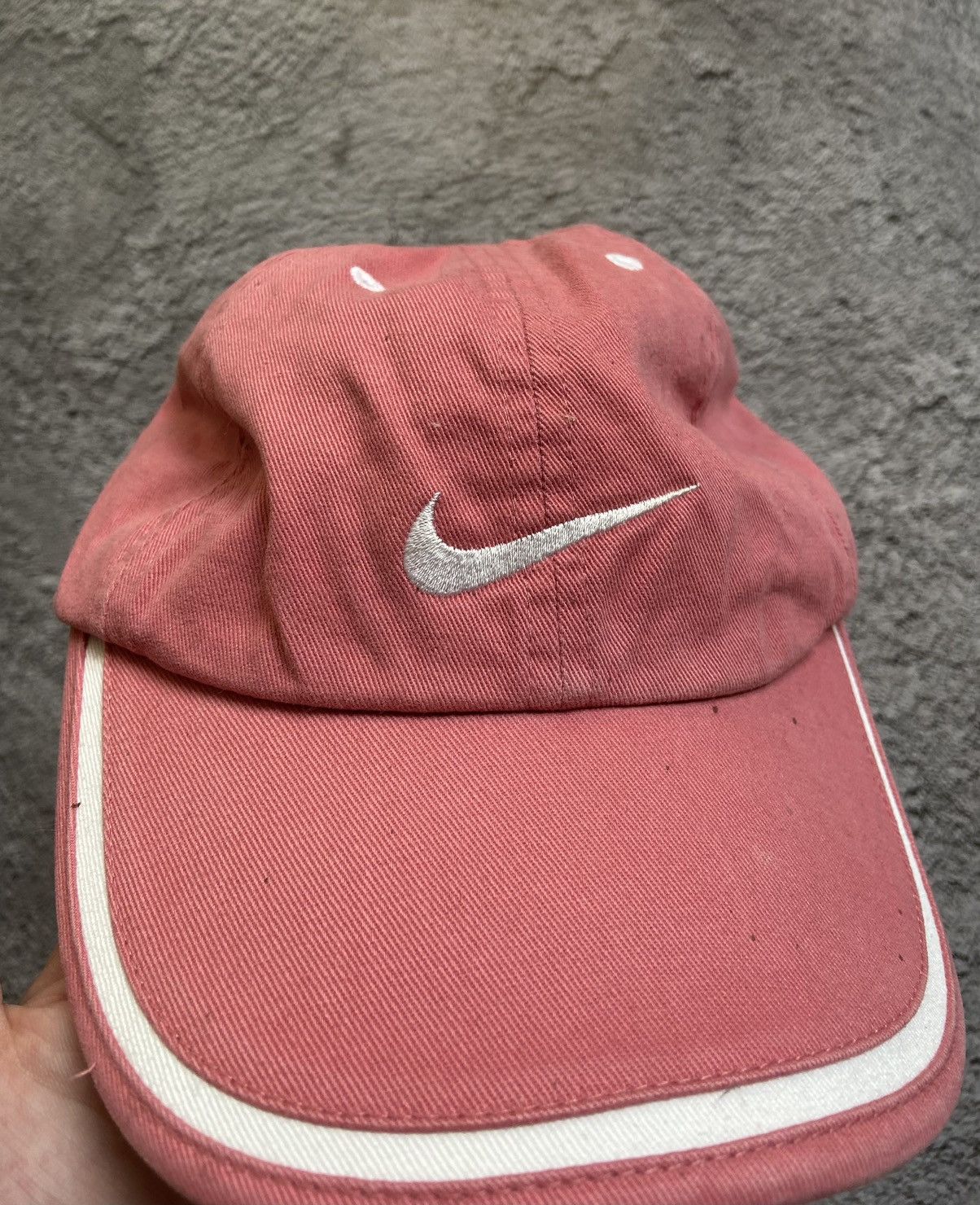 Nike × Vintage Vintage Nike Purple Faded Distressed Cap Y2K Size ONE SIZE - 5 Thumbnail