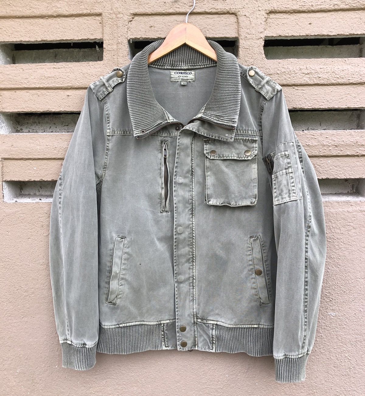 Vintage Vintage CORISCO evolve Faded Bomber Jacket Size US L / EU 52-54 / 3 - 10 Thumbnail
