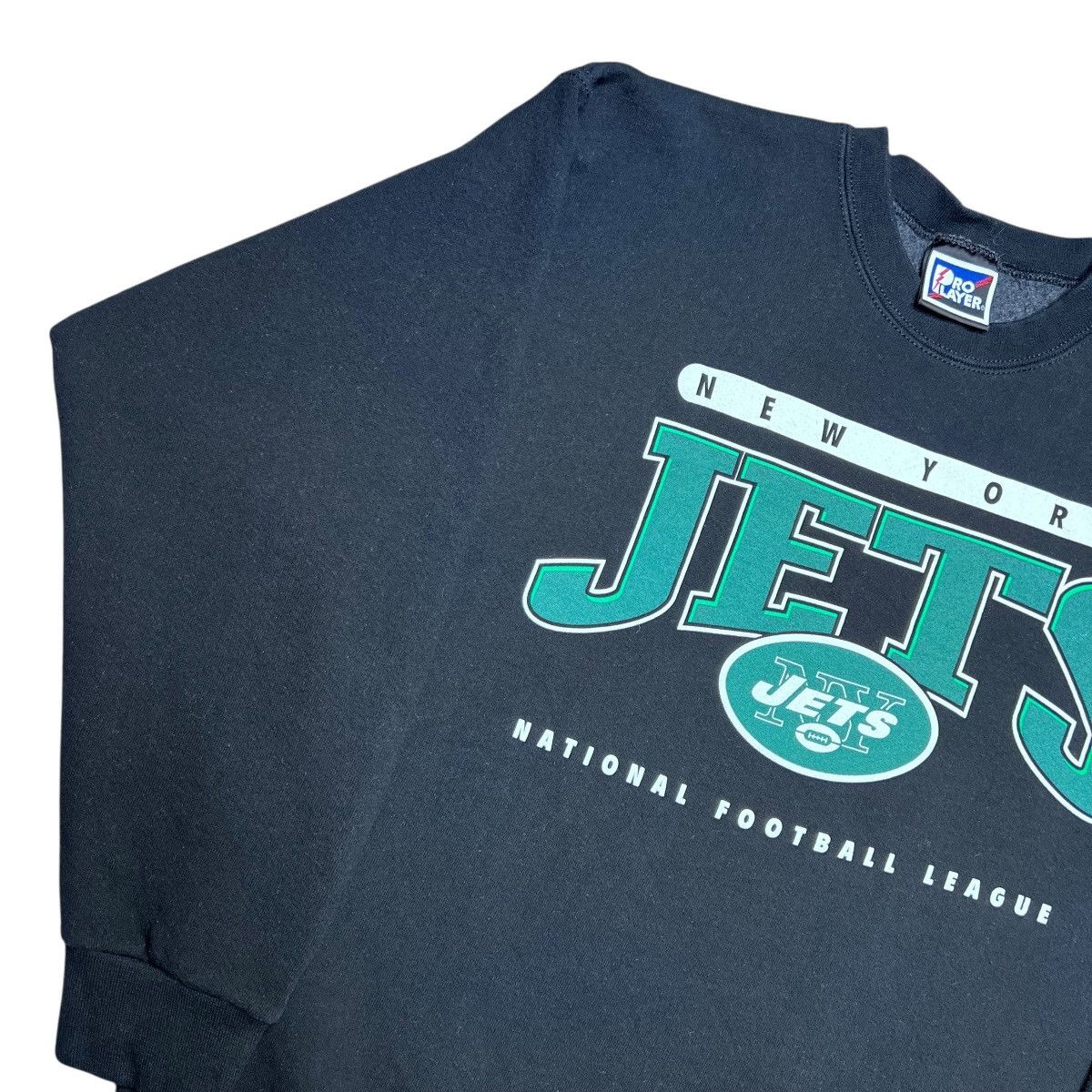 Pro Player 1990s NFL New York Jets Pro Player Spell Out 3D Sweatshirt Size US L / EU 52-54 / 3 - 16 Thumbnail