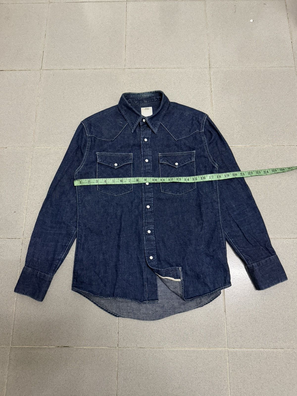 Visvim Visvim waterdrop cowboy selvedge denim shirt Size US M / EU 48-50 / 2 - 8 Thumbnail