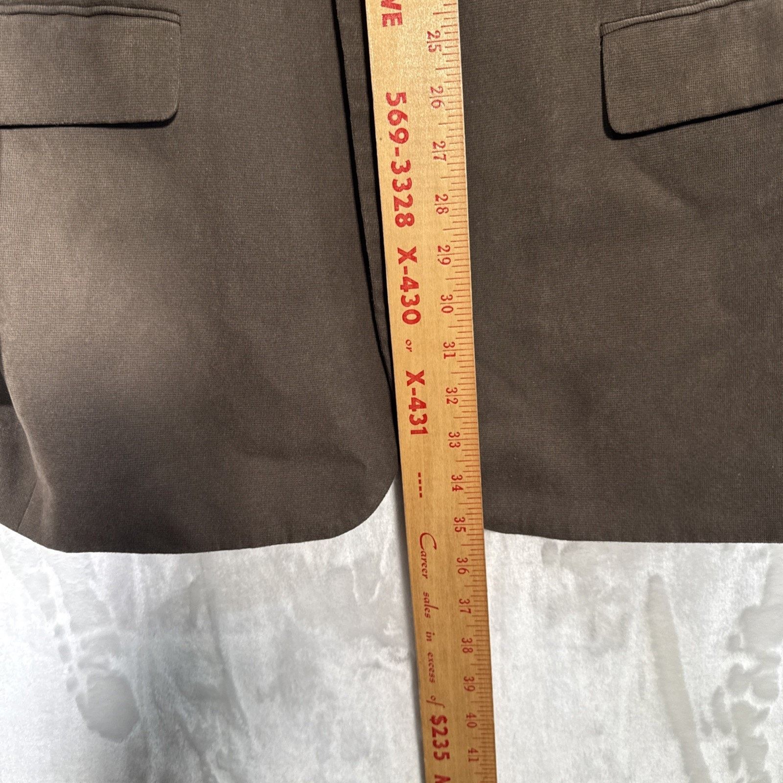 Andrew Fezza 42L - ANDREW FEZZA Lt Brown POLYESTER BLAZER SPORT Size 42L - 8 Thumbnail