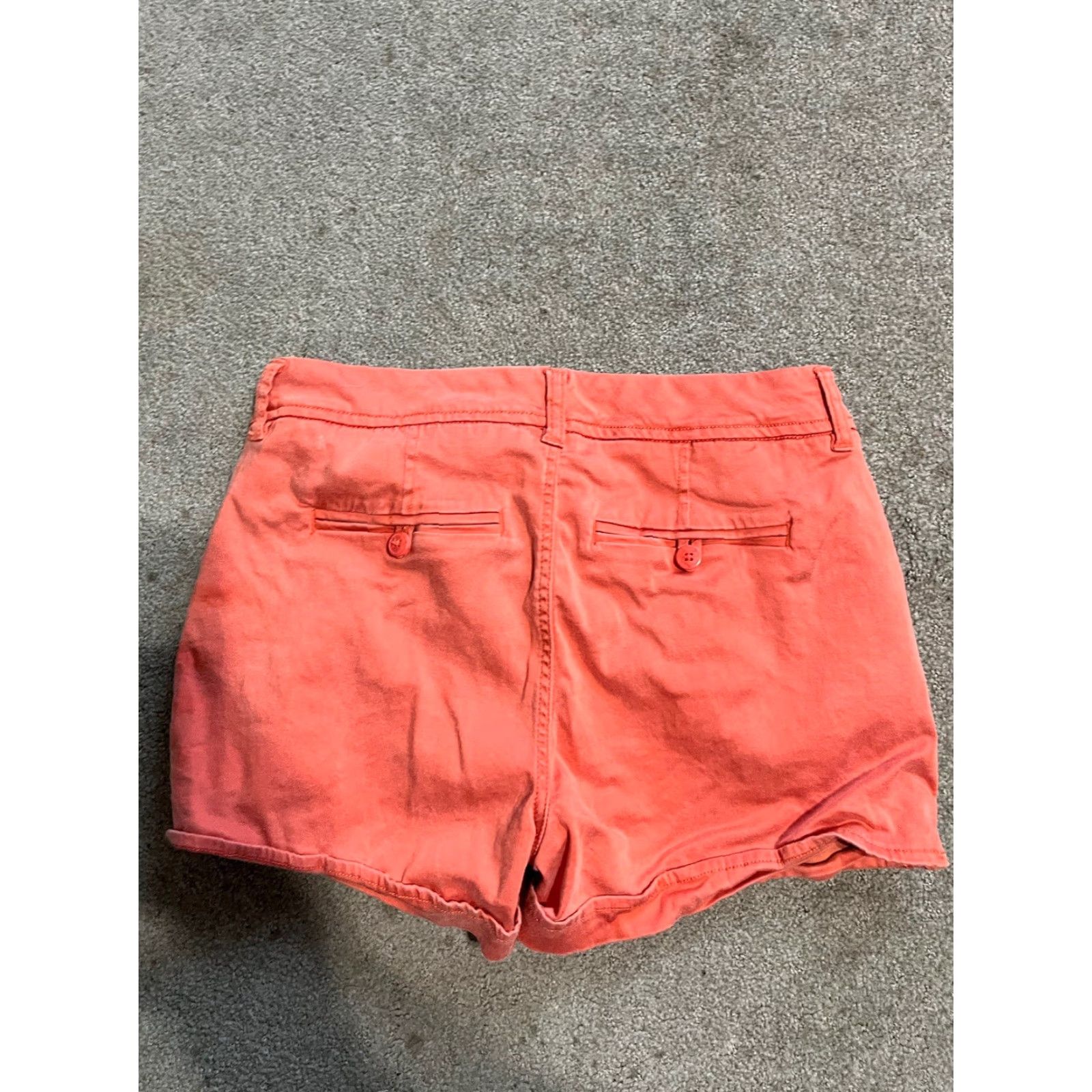 Vintage Liverpool Jeans Shorts Women's Orange 6/28 Casual Mid Rise Pockets Summer Cotton Blend Zip Front Modern Chino Size 28" / US 6 / IT 42 - 2 Thumbnail
