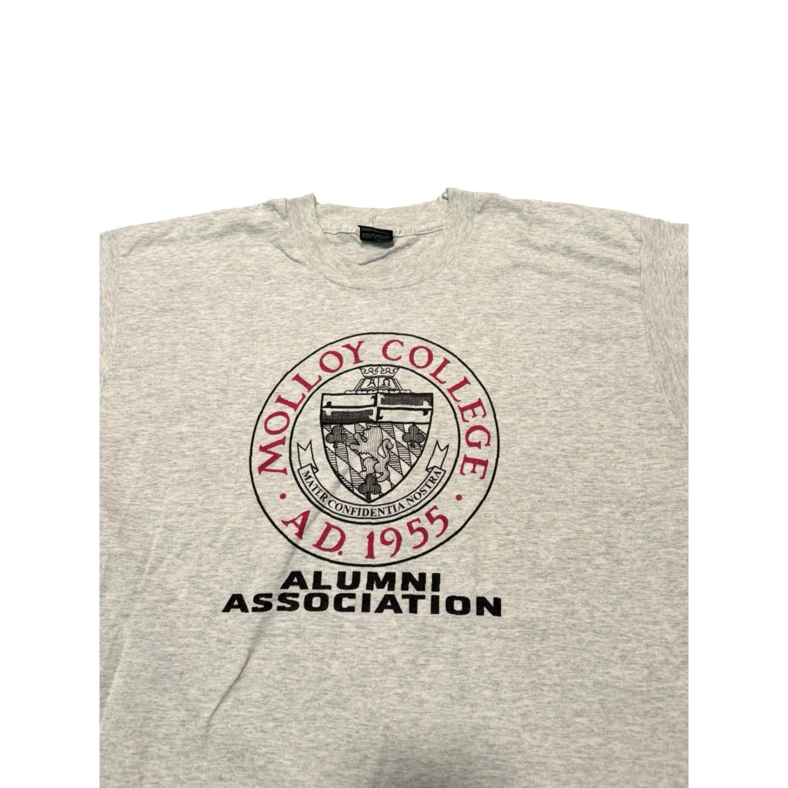Vintage VINTAGE Molloy College Alumni Association T-Shirt XL Gray Single Stitch Made in USA Size US XL / EU 56 / 4 - 5 Thumbnail