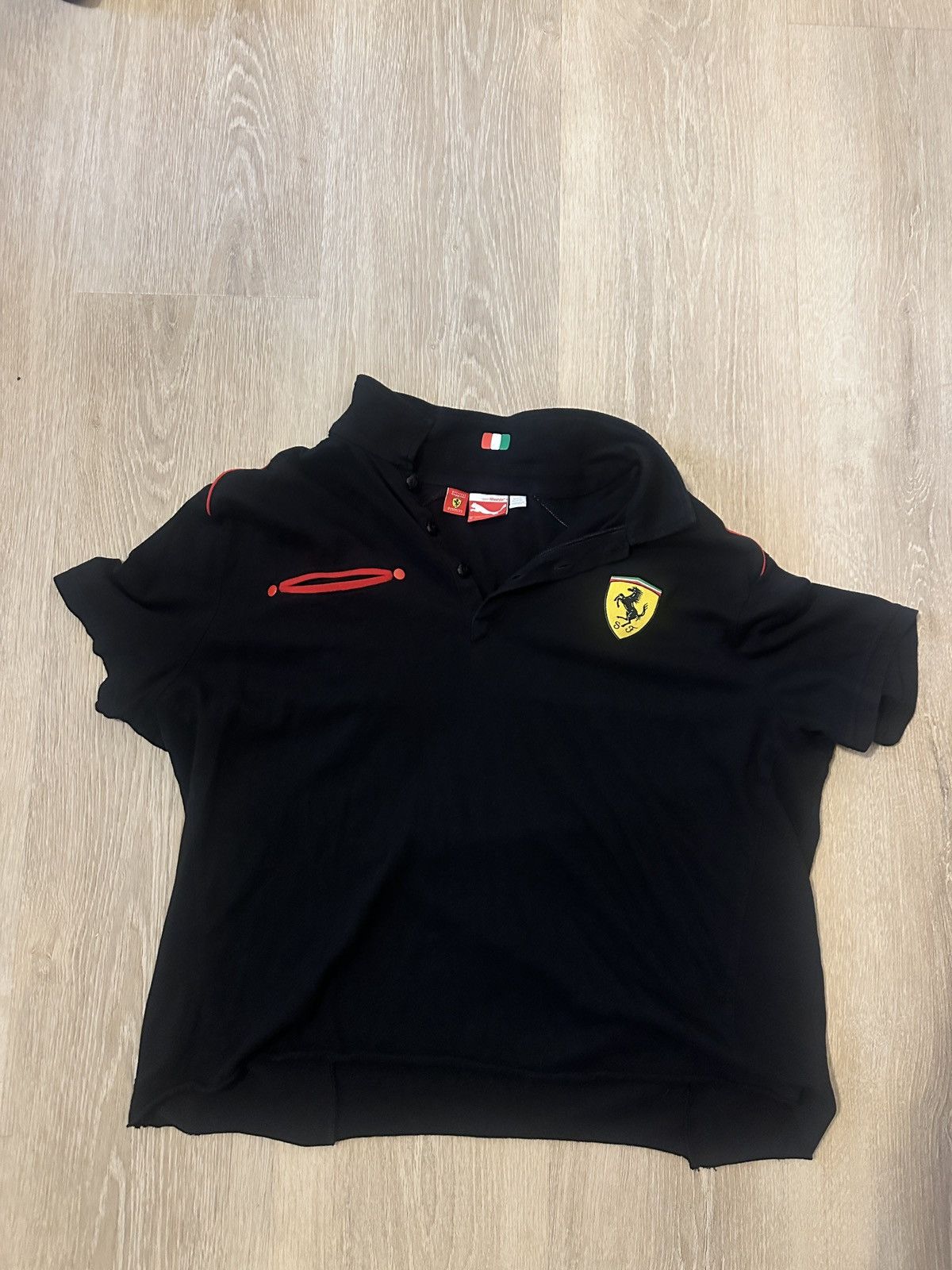 Ferrari × Puma Puma Ferrari Polo Shirt Black Logo Racing Size US L / EU 52-54 / 3 - 1 Thumbnail