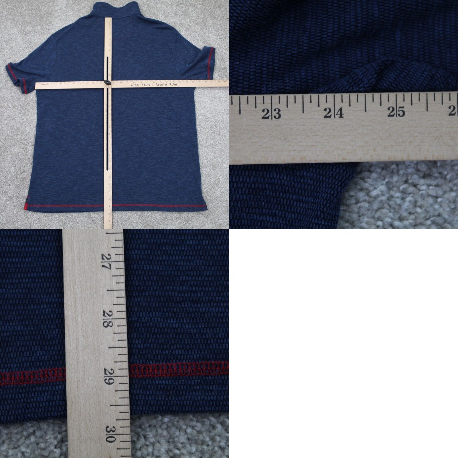 Nat Nast Nat Nast Polo Shirt Mens XL Blue w/ Red Trim Polyester/Cotton Short Sleeve Size US XL / EU 56 / 4 - 8 Thumbnail