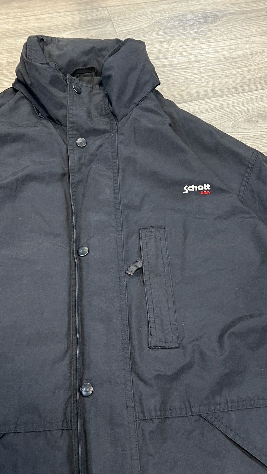 Schott Vintage Schott NYC Blue Lightweight Full Zip Jacket Size XXL Size US XXL / EU 58 / 5 - 4 Thumbnail