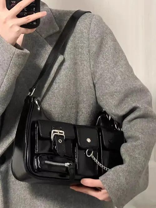 Designer × Japanese Brand Retro y2k versatile shoulder bag for women black Size ONE SIZE - 1 Thumbnail