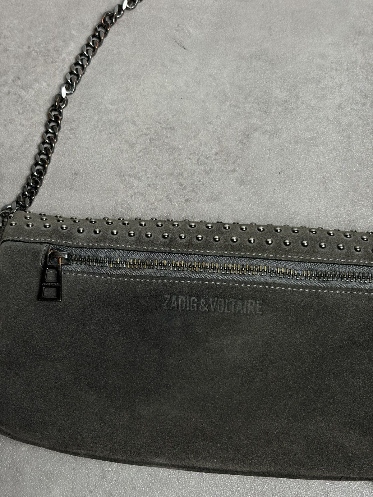 Zadig & Voltaire Zadig&Voltaire Rock Studs Suede Shoulder Bag Cow Leather Size ONE SIZE - 7 Thumbnail