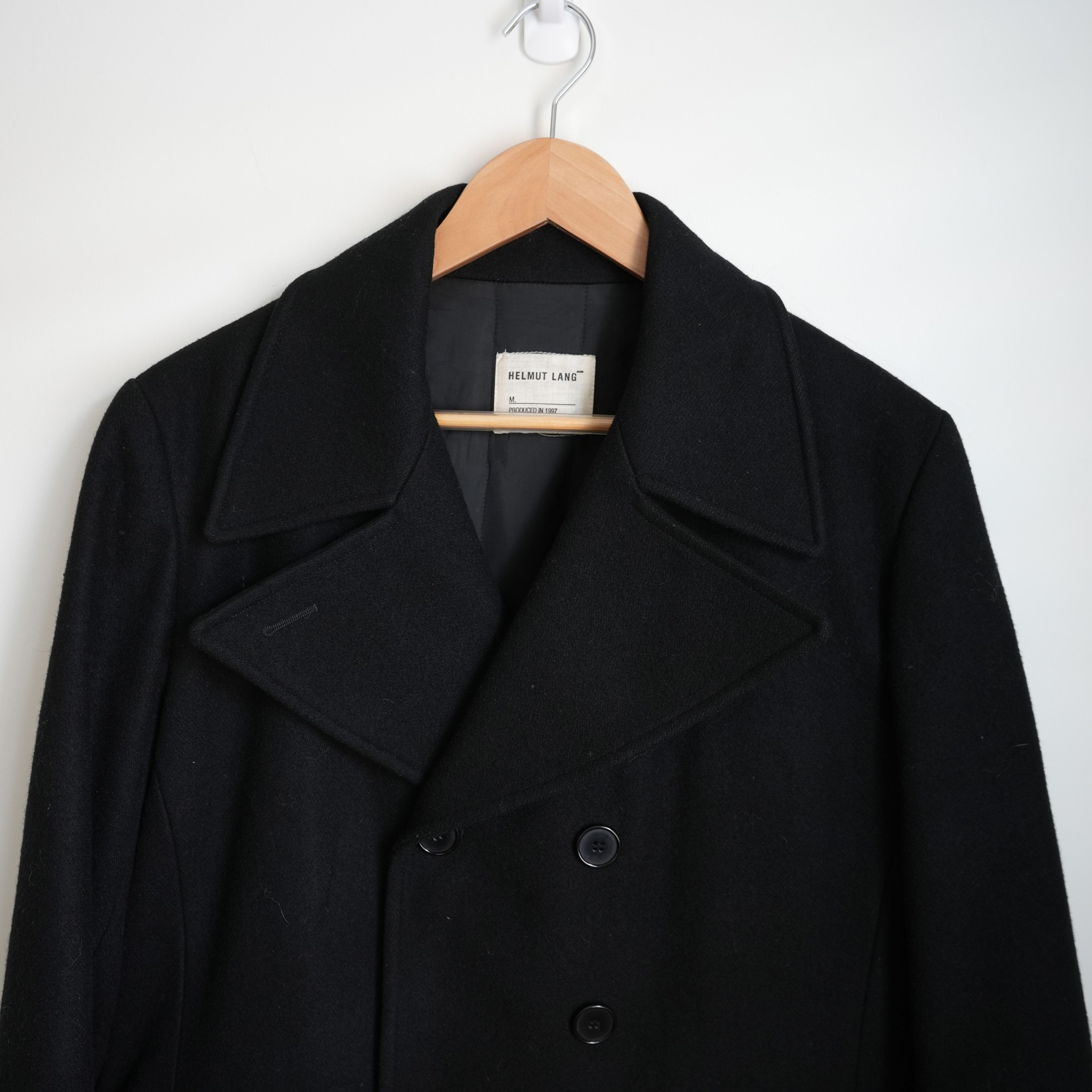 Helmut Lang FW97 Resin Striped Peacoat Size US S / EU 44-46 / 1 - 3 Thumbnail
