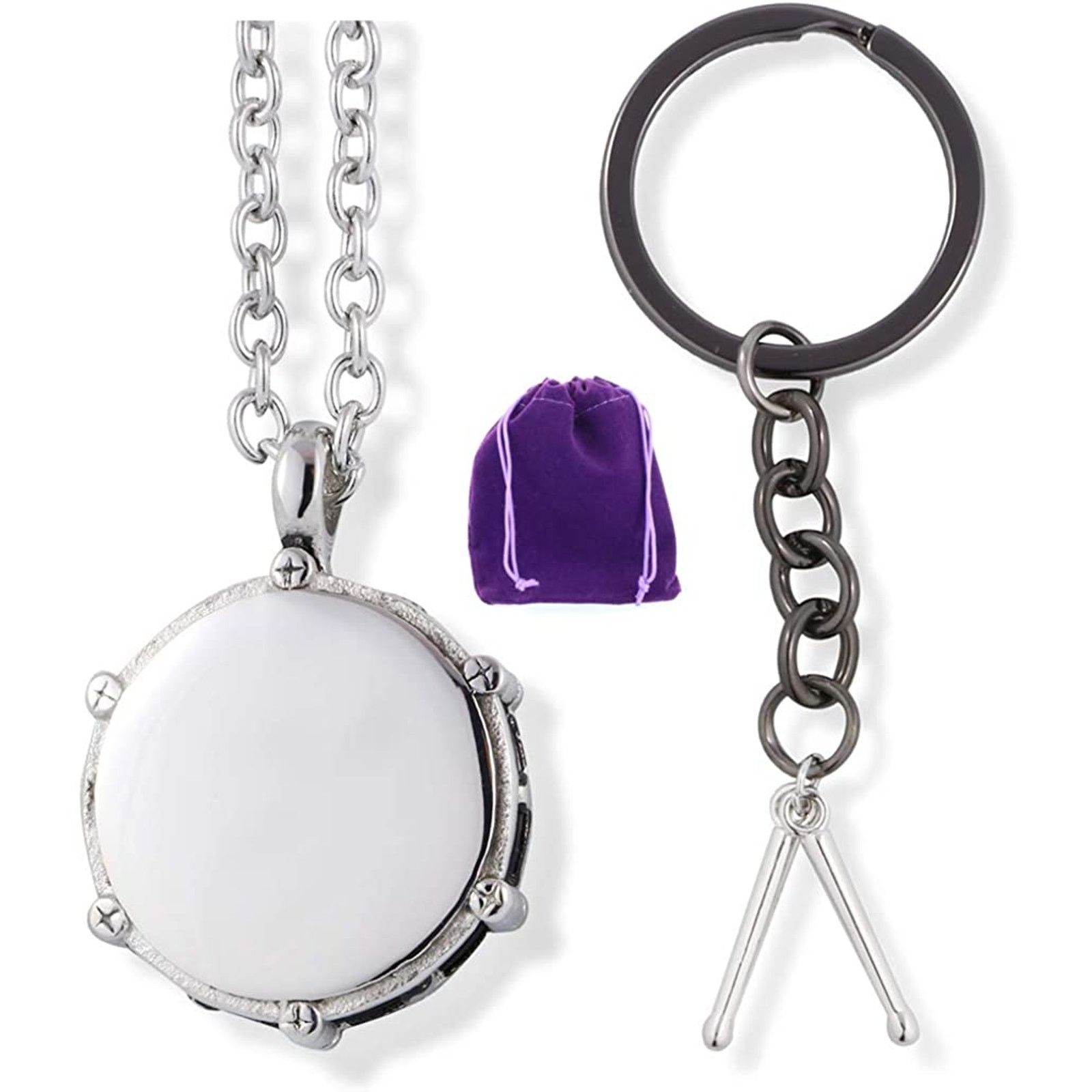 & Other Stories Snare Drum Charm Necklace with Drum Sticks Keychain Size ONE SIZE - 1 Thumbnail