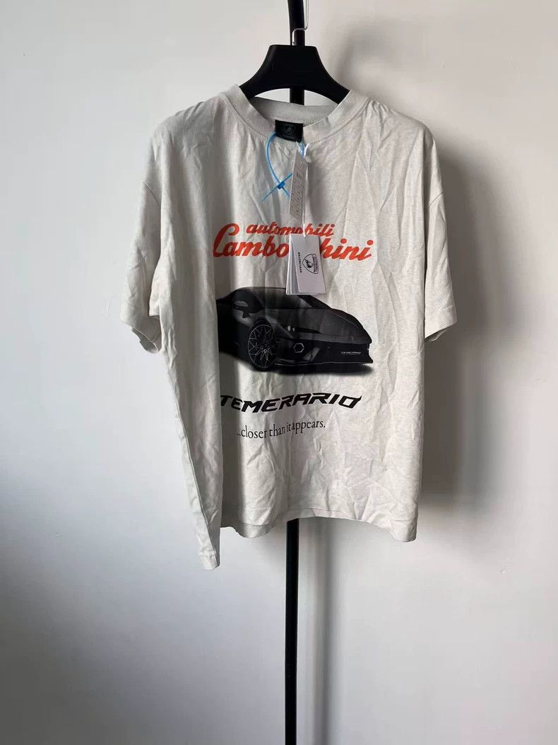 Balenciaga Balenciaga x Lamborghini White Oversized T-Shirt Size US S / EU 44-46 / 1 - 1 Thumbnail