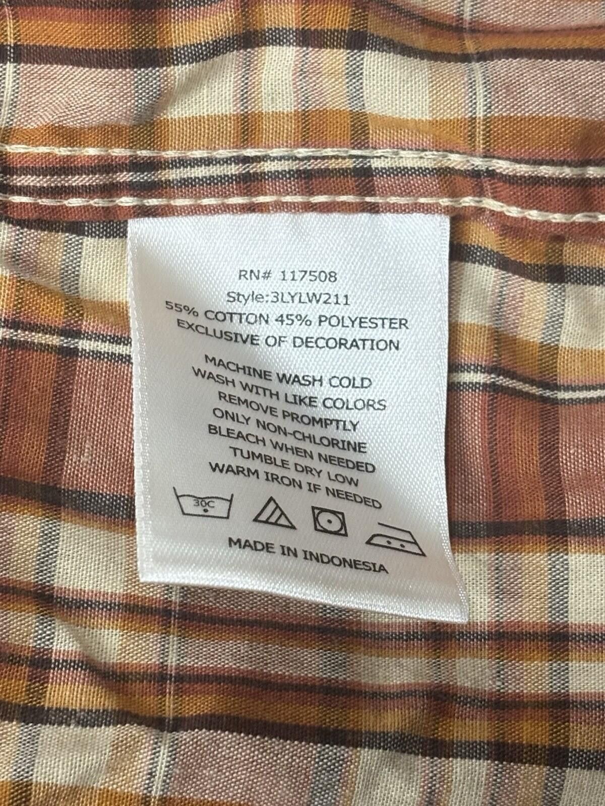 Levi's Levis Shirt Mens Medium Pearl Snap Button Check Plaid Size US M / EU 48-50 / 2 - 12 Thumbnail
