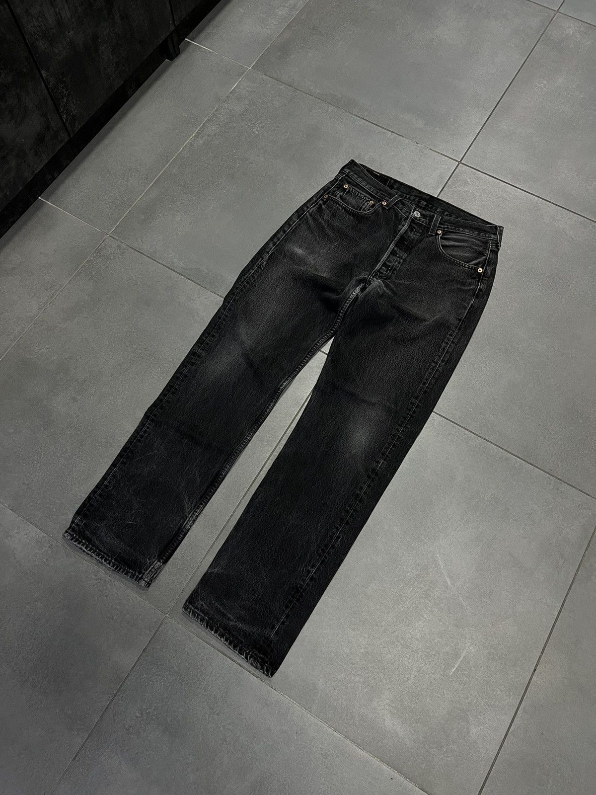 Levi's × Vintage Vintage Black Faded Denim Jeans Levi’s 501 Size US 32 / EU 48 - 5 Thumbnail