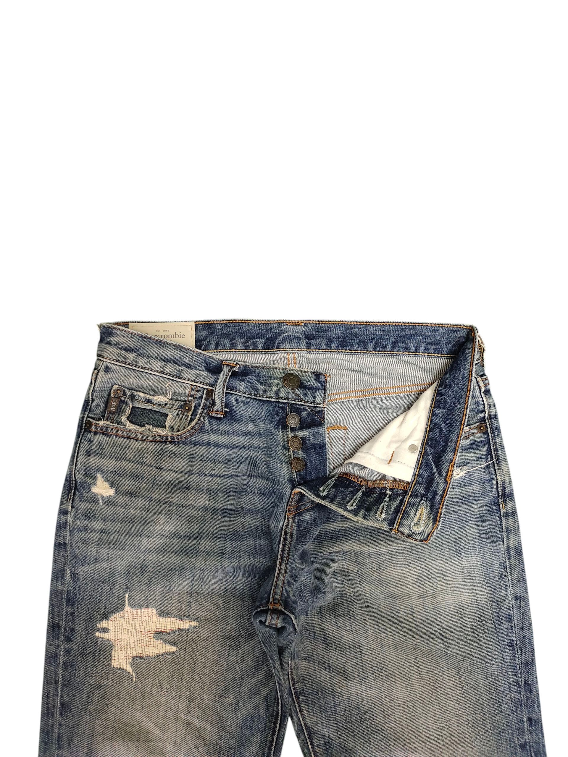 Abercrombie & Fitch Vintage Y2k Abercrombie & Fitch Clawmark Distress Jeans Size US 31 - 7 Thumbnail
