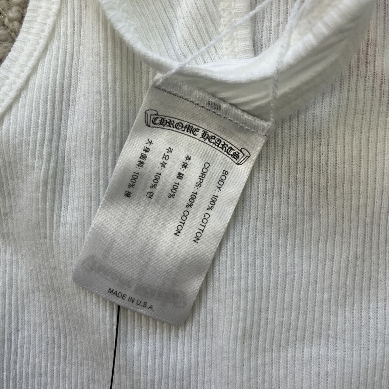 Chrome Hearts × The Rolling Stones Chrome Hearts Rolling Stones Tongue White Tank Top Size S / US 4 / IT 40 - 3 Thumbnail