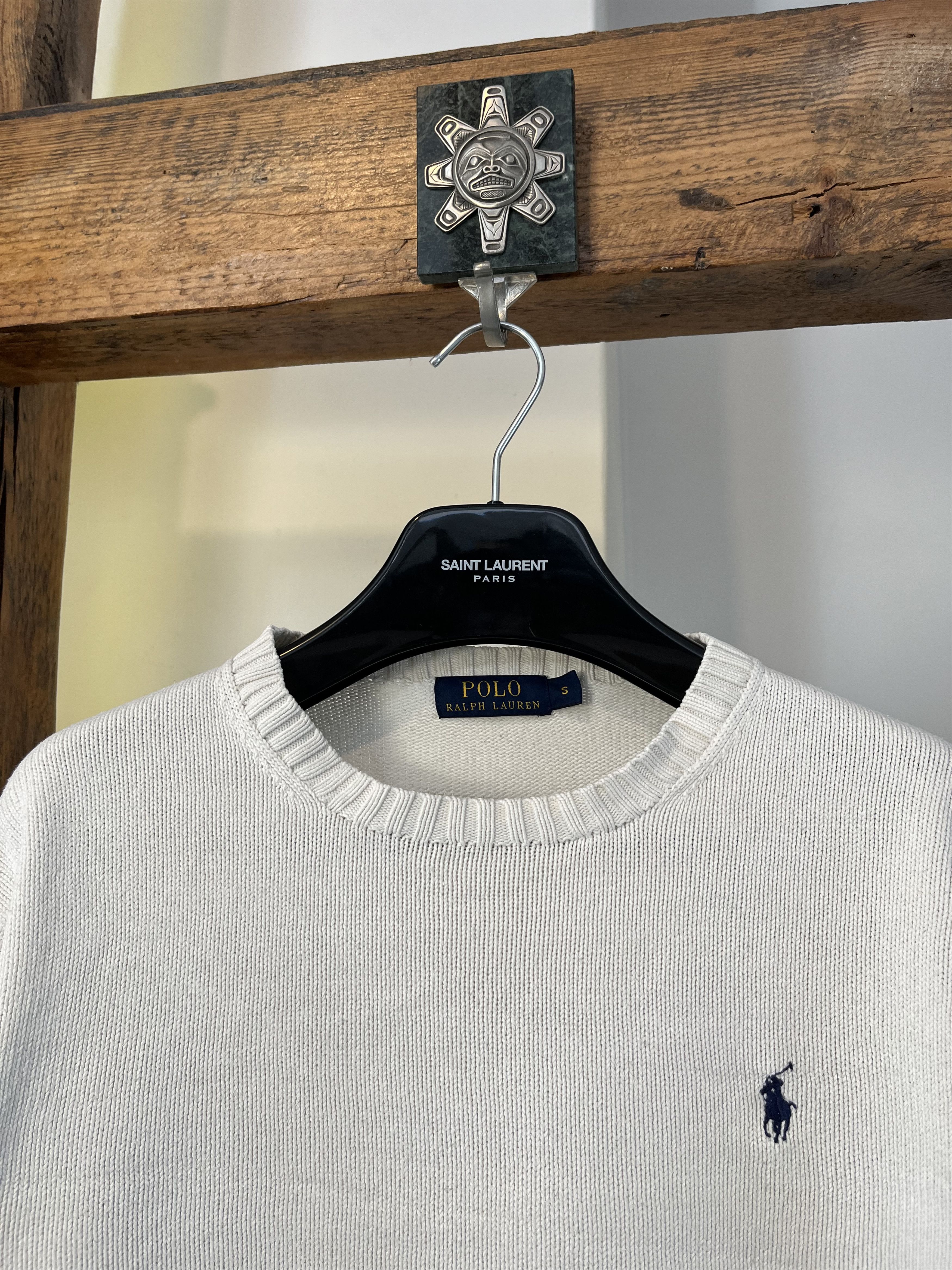 Polo Ralph Lauren Polo Ralph Lauren White Cotton Knitwear Old Money Size US S / EU 44-46 / 1 - 2 Thumbnail