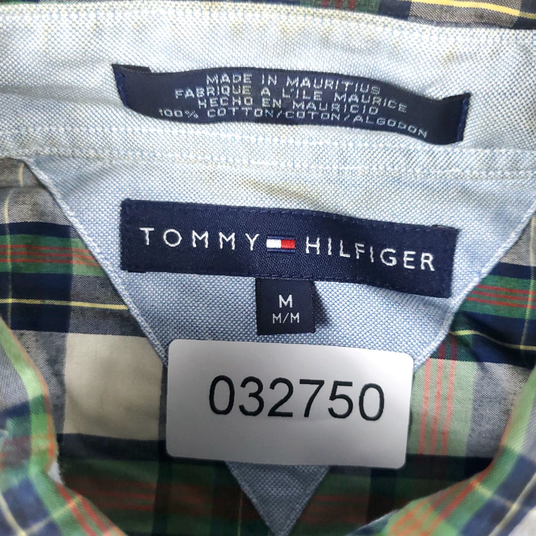 Tommy Hilfiger Tommy Hilfiger Shirt Mens Medium Gray Blue Plaid Button-Up Long Sleeve Casual Classic Preppy - Adult M Blue Mens Button-Down Size US M / EU 48-50 / 2 - 8 Thumbnail