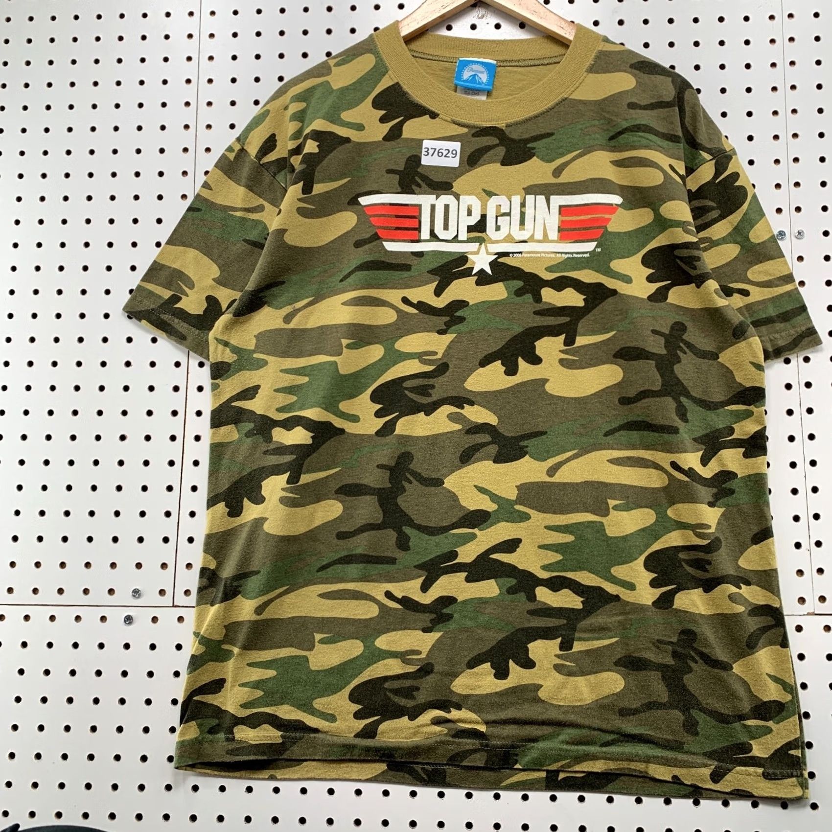 Vintage VINTAGE Paramount Top Gun Camp Shirt Mens Large Green Camouflage Movie Shirt Size US L / EU 52-54 / 3 - 4 Thumbnail