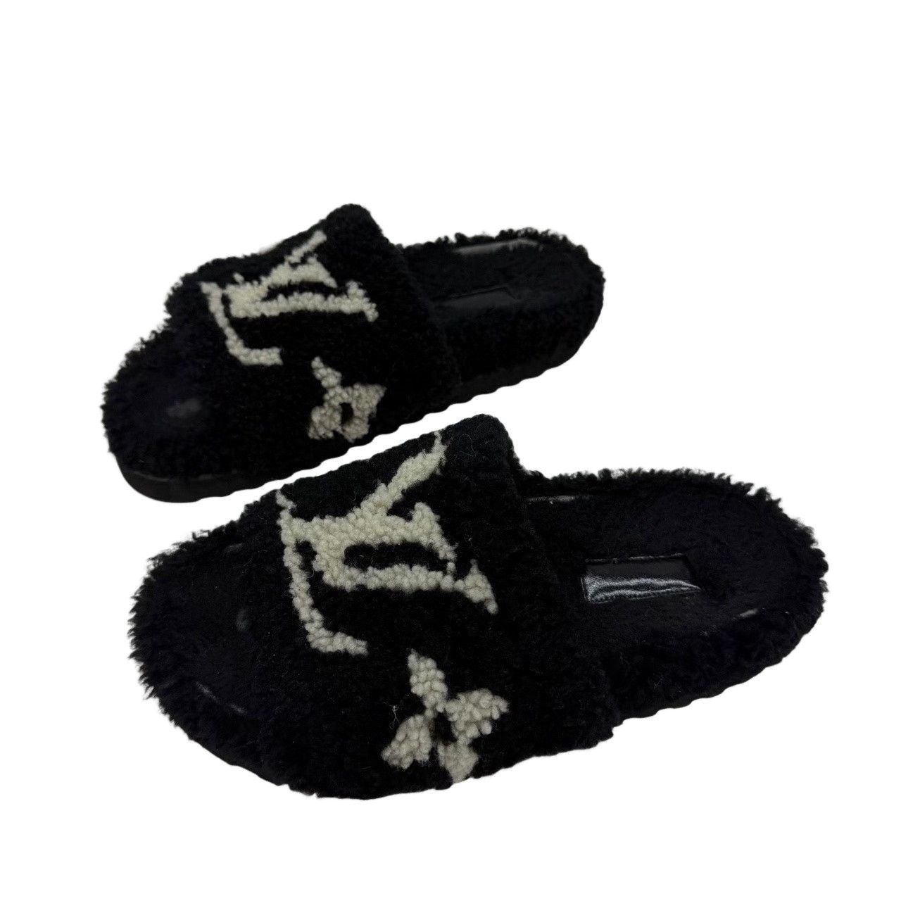 Louis Vuitton Louis Vuitton Monogram Paseo Shearling Slides Size 36 Size US 6 / IT 36 - 1 Thumbnail